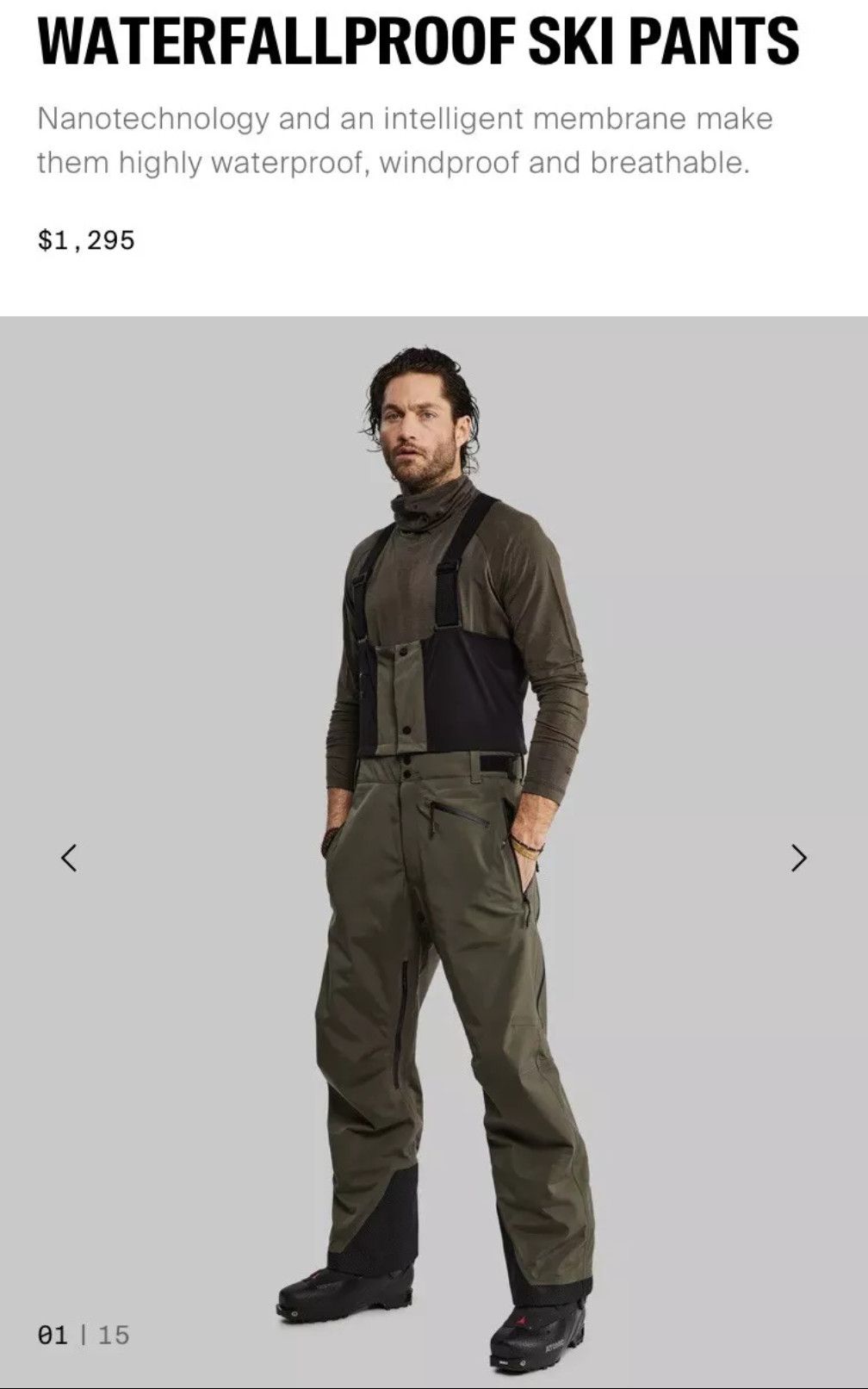 Vollebak LNWOT Vollebak Waterfallproof Ski Pants Made in Romania Size US 30 / EU 46 - 1 Thumbnail