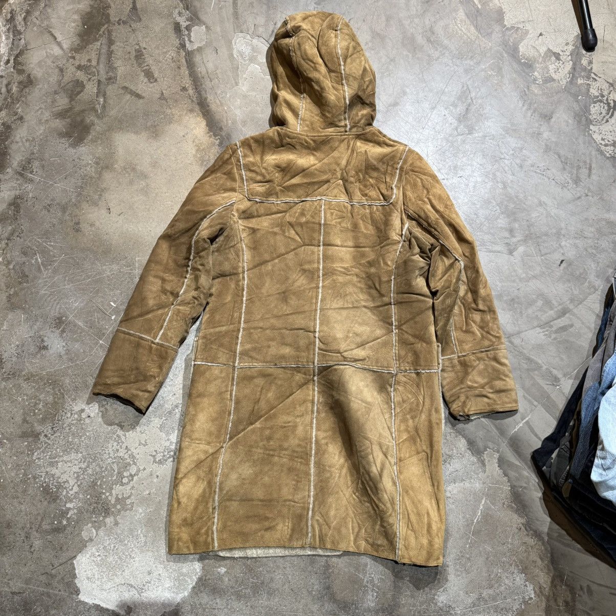 Gap × Vintage Suede Shearling lined hooded jacket Size US M / EU 48-50 / 2 - 4 Thumbnail