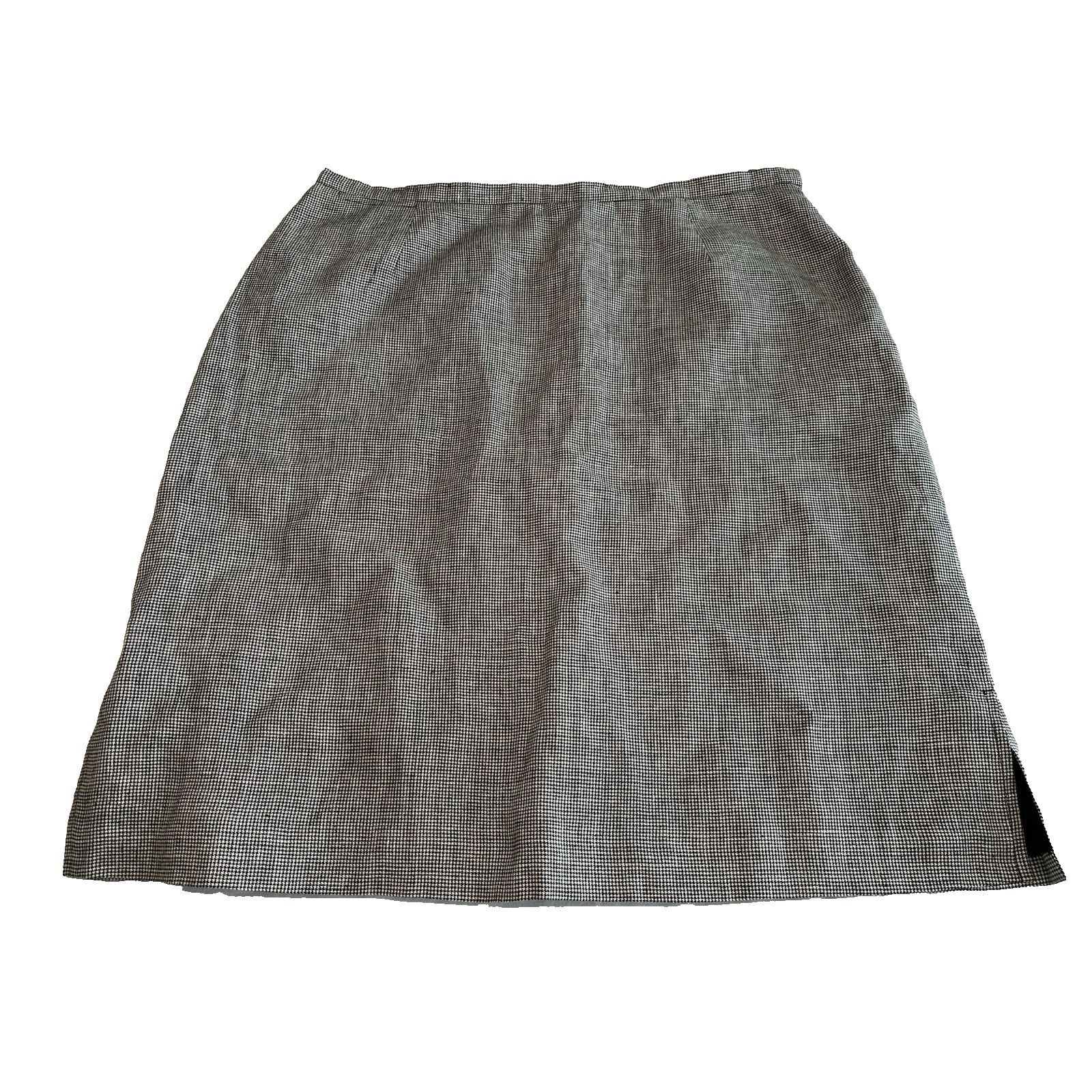 Talbots Talbots Irish Linen Skirt Black&White Sz 14 Linen Preppy Size 33" - 1 Thumbnail
