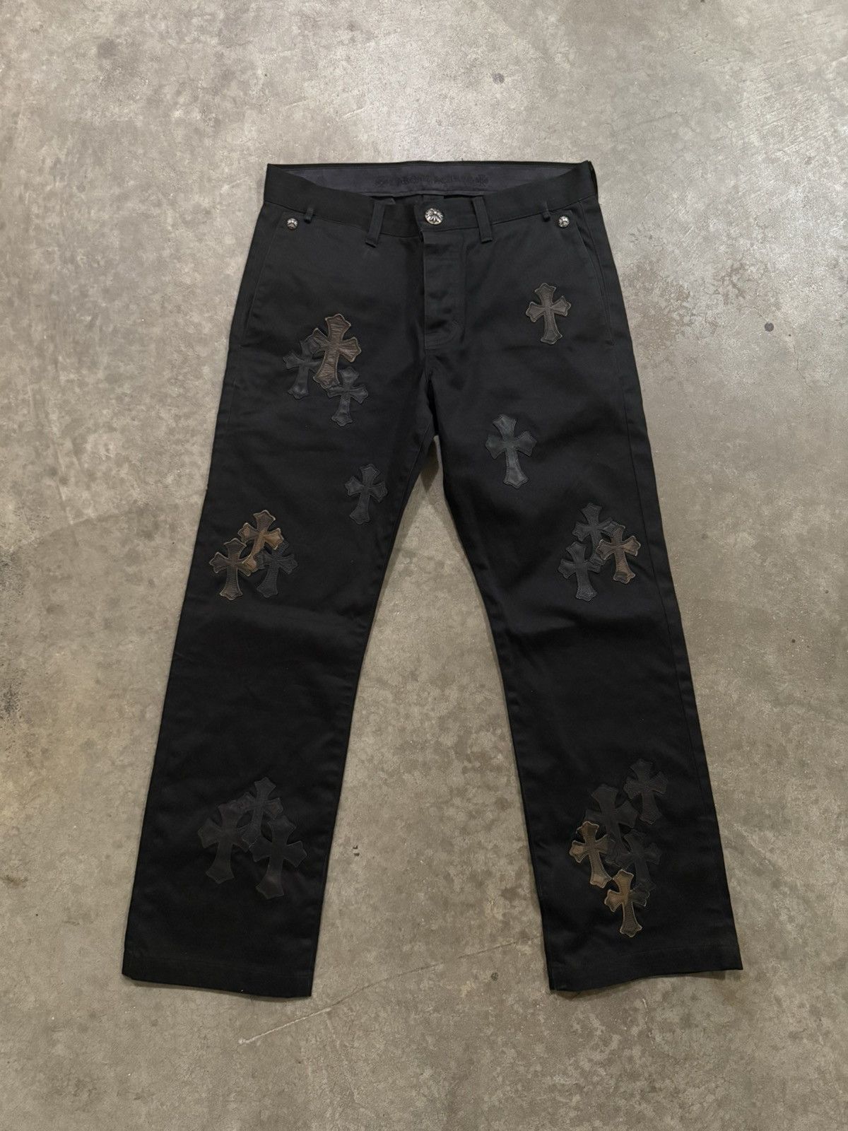 Chrome Hearts Chrome Hearts Cross Patch Chinos Size US 33 - 1 Thumbnail