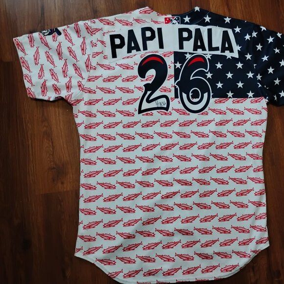Wilson Wilson Pensacola Blue Wahoos Papi Pala Jersey Autographed Size US XL / EU 56 / 4 - 4 Thumbnail