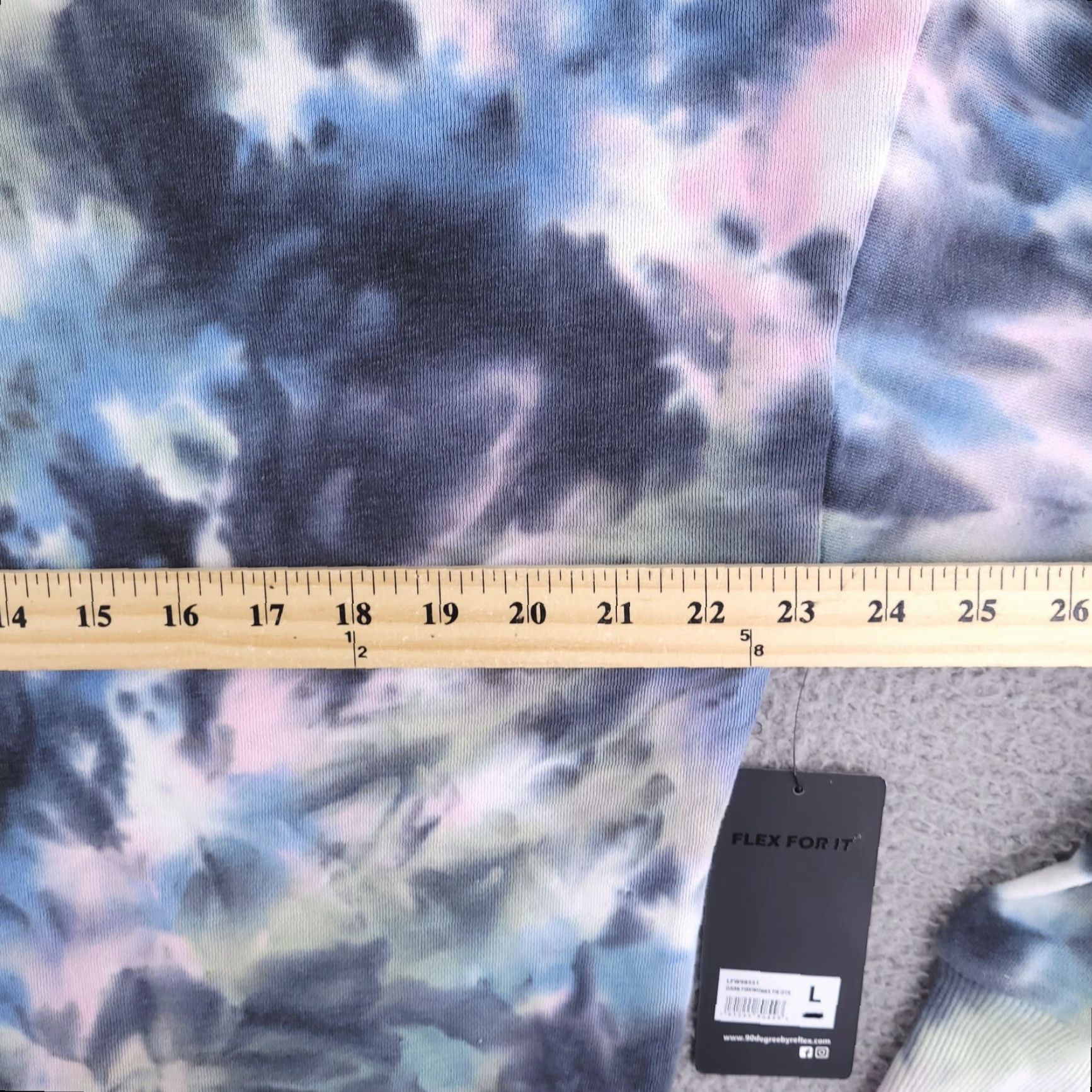 Vintage 90 Degree by Reflex Hoodie Women L Green Tie Dye Yoga Activewear Pullover Size L / US 10 / IT 46 - 7 Thumbnail