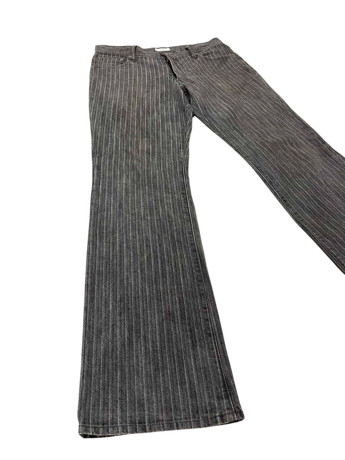 Japanese Brand Flare Jeans UJ Japan Herringbones Striped Boot Cut 2🟦4 Size US 34 / EU 50 - 10 Thumbnail