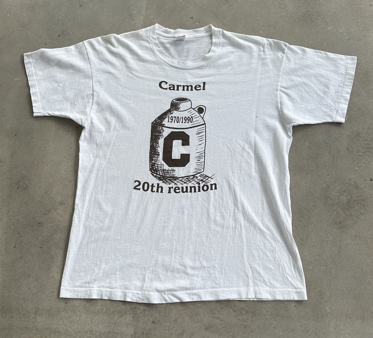 Fruit Of The Loom × Vintage VINTAGE CARMEL 20TH REUNION TEE Size US XL / EU 56 / 4 - 1 Thumbnail