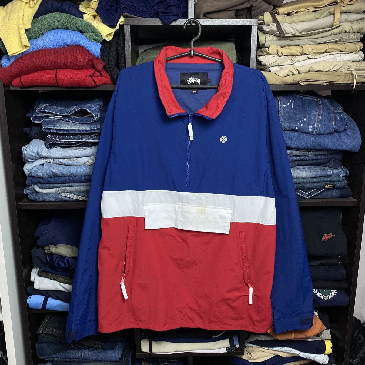 Stussy Luxury Stussy Small logo y2k nylon streetwear jacket size XL Size US XL / EU 56 / 4 - 1 Thumbnail