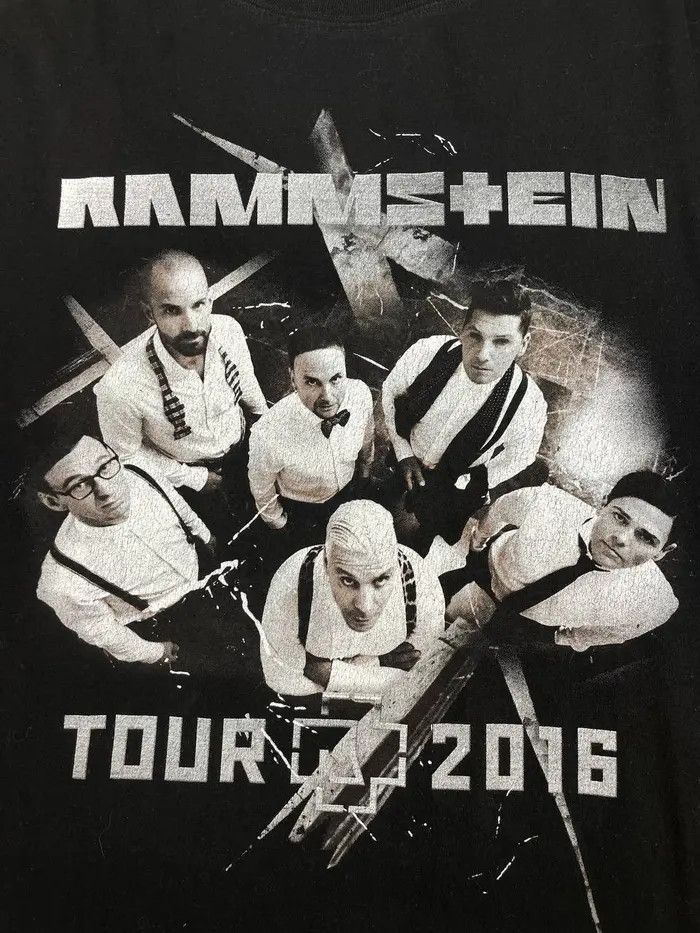 Vintage Vintage Rammstein Festival Tour 2016 T-Shirt Rock Band Y2K Size US XL / EU 56 / 4 - 5 Thumbnail