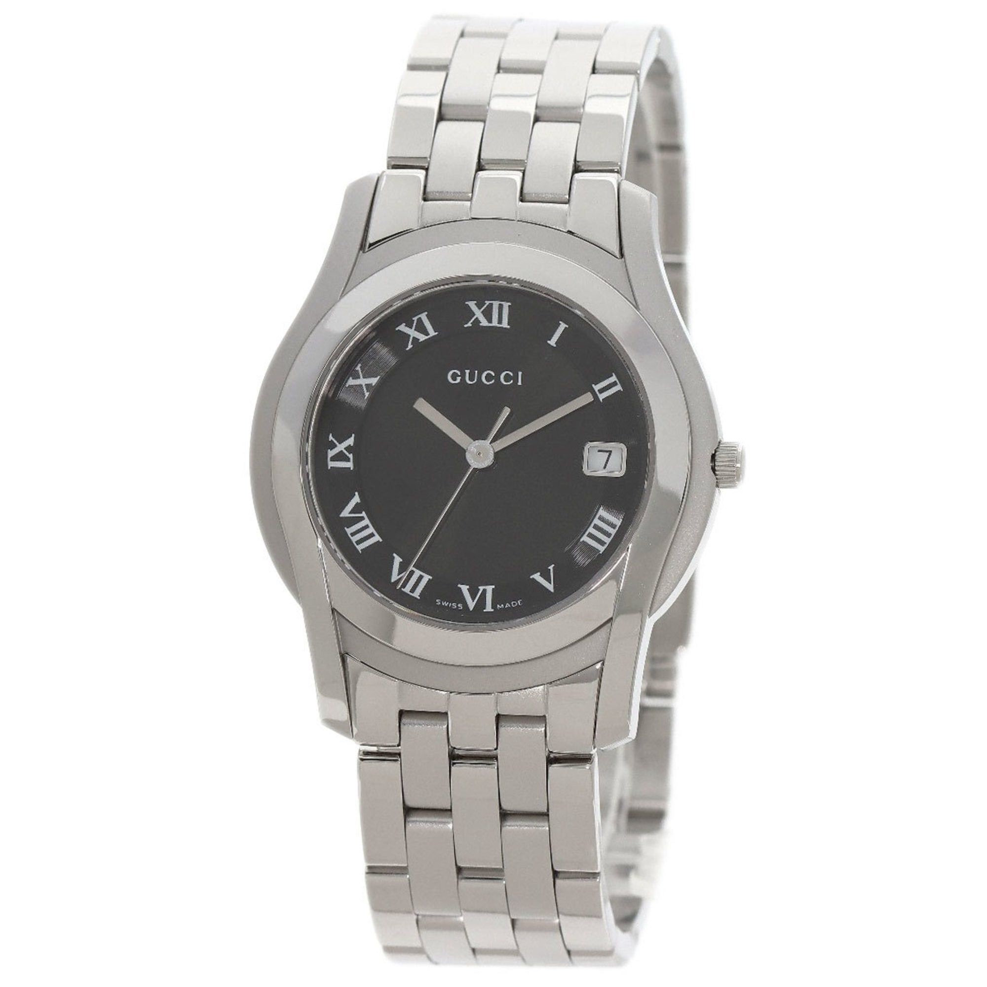 image of Gucci 5500M Watch Stainless Steel/ss Men's in Silver