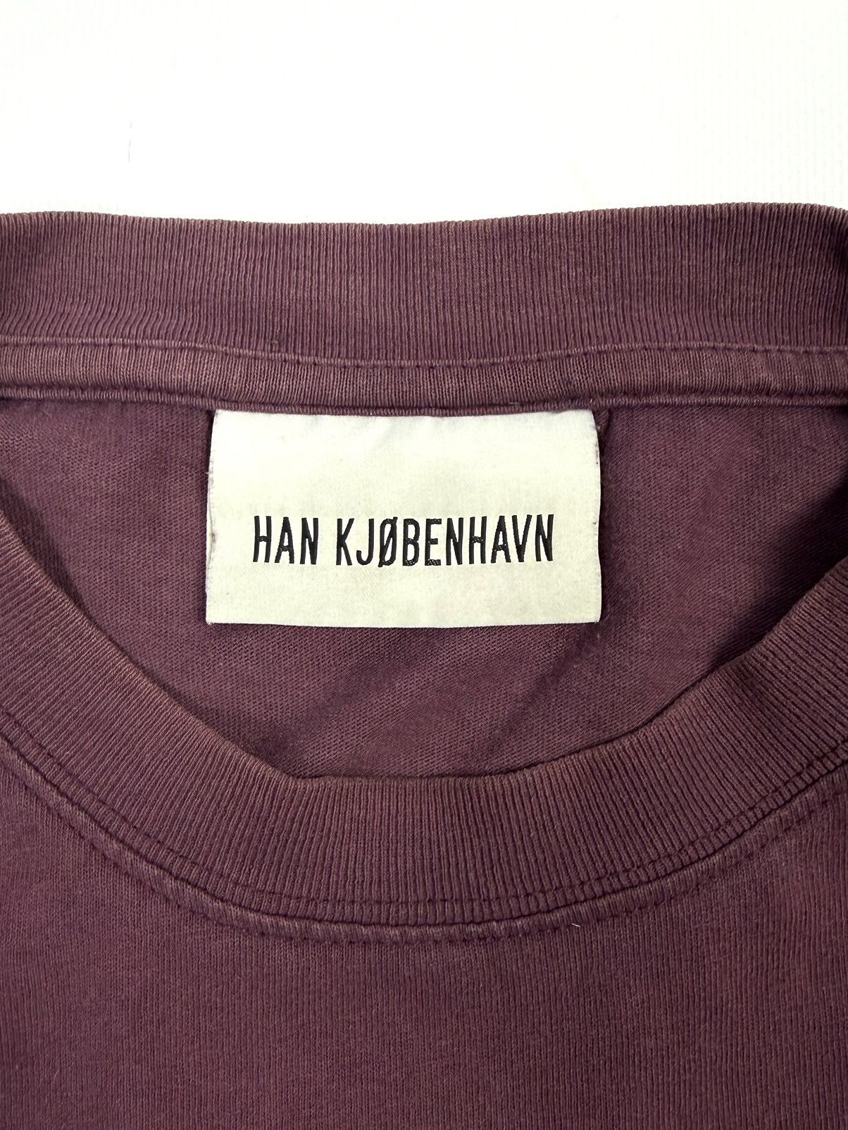 Han Kjobenhavn Han Kjobenhavn SS21 Gothic Embroidered Logo Tee Burgundy Size US L / EU 52-54 / 3 - 8 Thumbnail