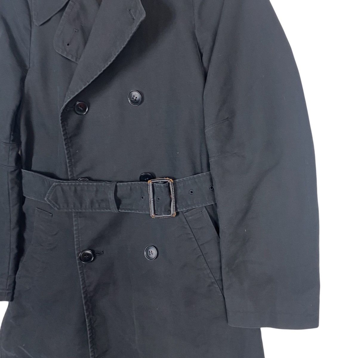 Issey Miyake × Zucca 💥ZUCCA BELTED DOUBLE BREASTED BLACK JACKET Size US XS / EU 42 / 0 - 4 Thumbnail