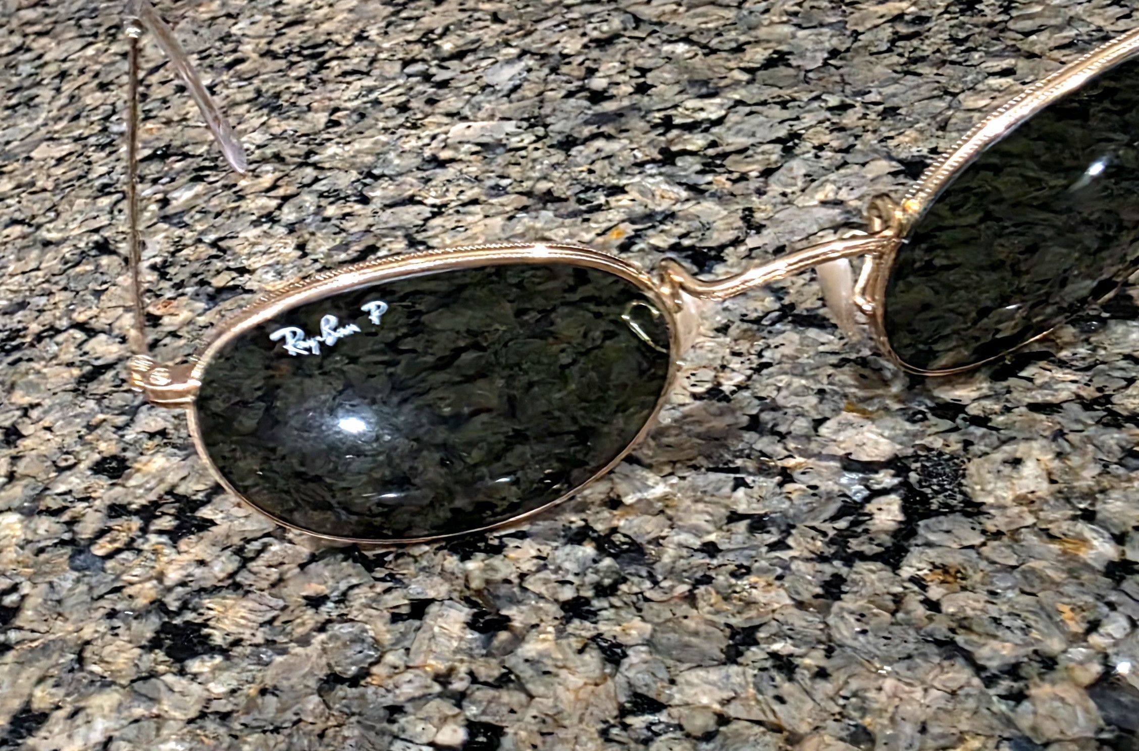 RayBan Ray-Ban Polarized RB3547 001/31 Oval Metal Gold Sunglasses Size ONE SIZE - 3 Thumbnail