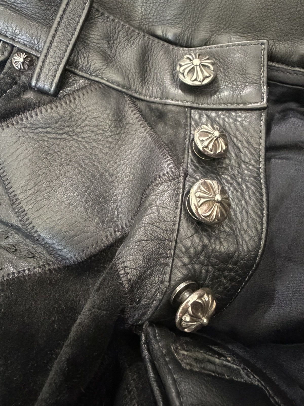 Chrome Hearts Chrome Hearts cross patch multi leather pants Size US 30 / EU 46 - 7 Thumbnail