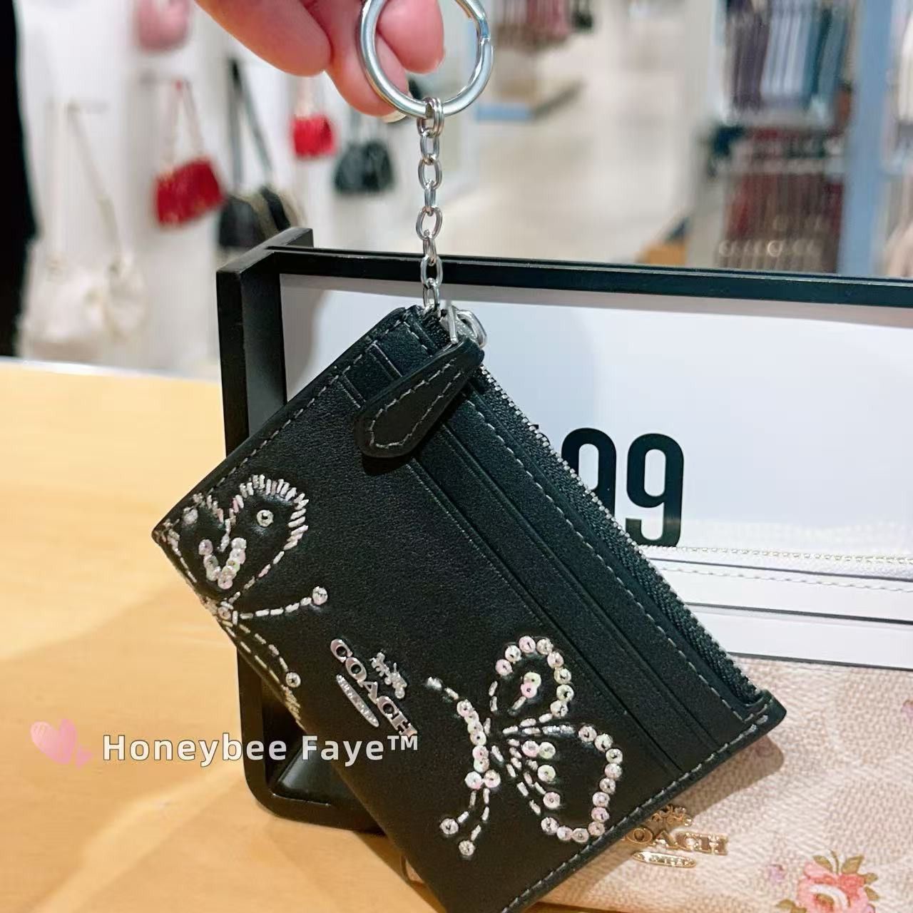 Coach Mini Skinny Id Case With Butterfly Print CCM78 Size ONE SIZE - 3 Thumbnail