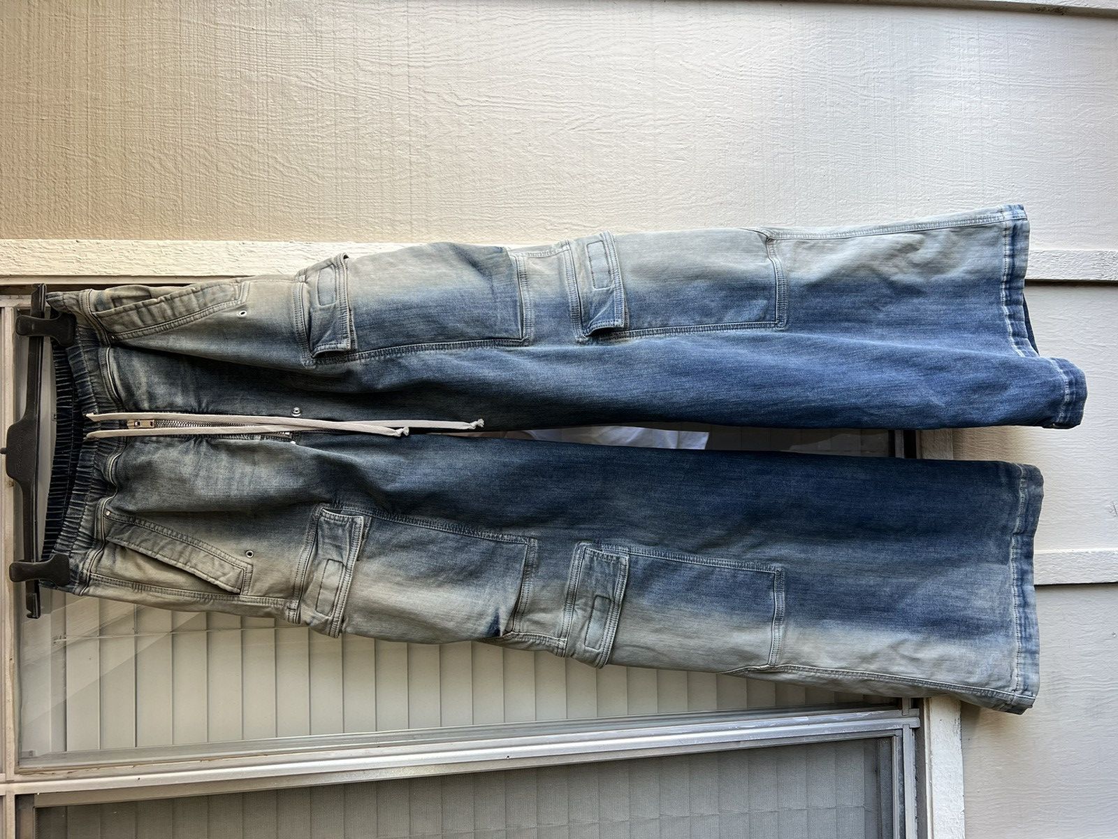 image of Rick Owens x Rick Owens Drkshdw Rick Owen Double Cargo Jumbo Belas Mineral Pearl in Mineral Blue (S
