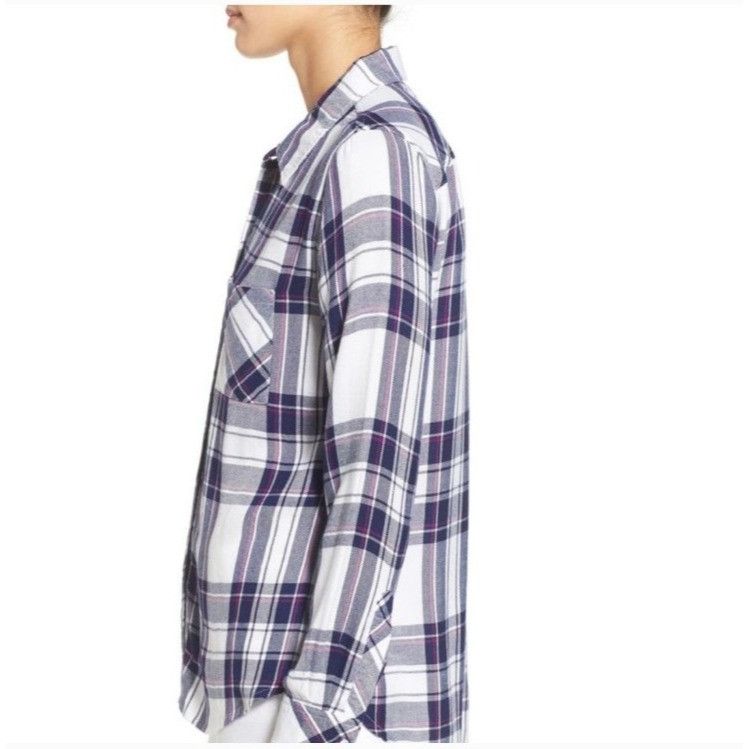Rails Revolve Rails Hunter Plaid Button Down Shirt White Navy & Or Size S / US 4 / IT 40 - 4 Thumbnail