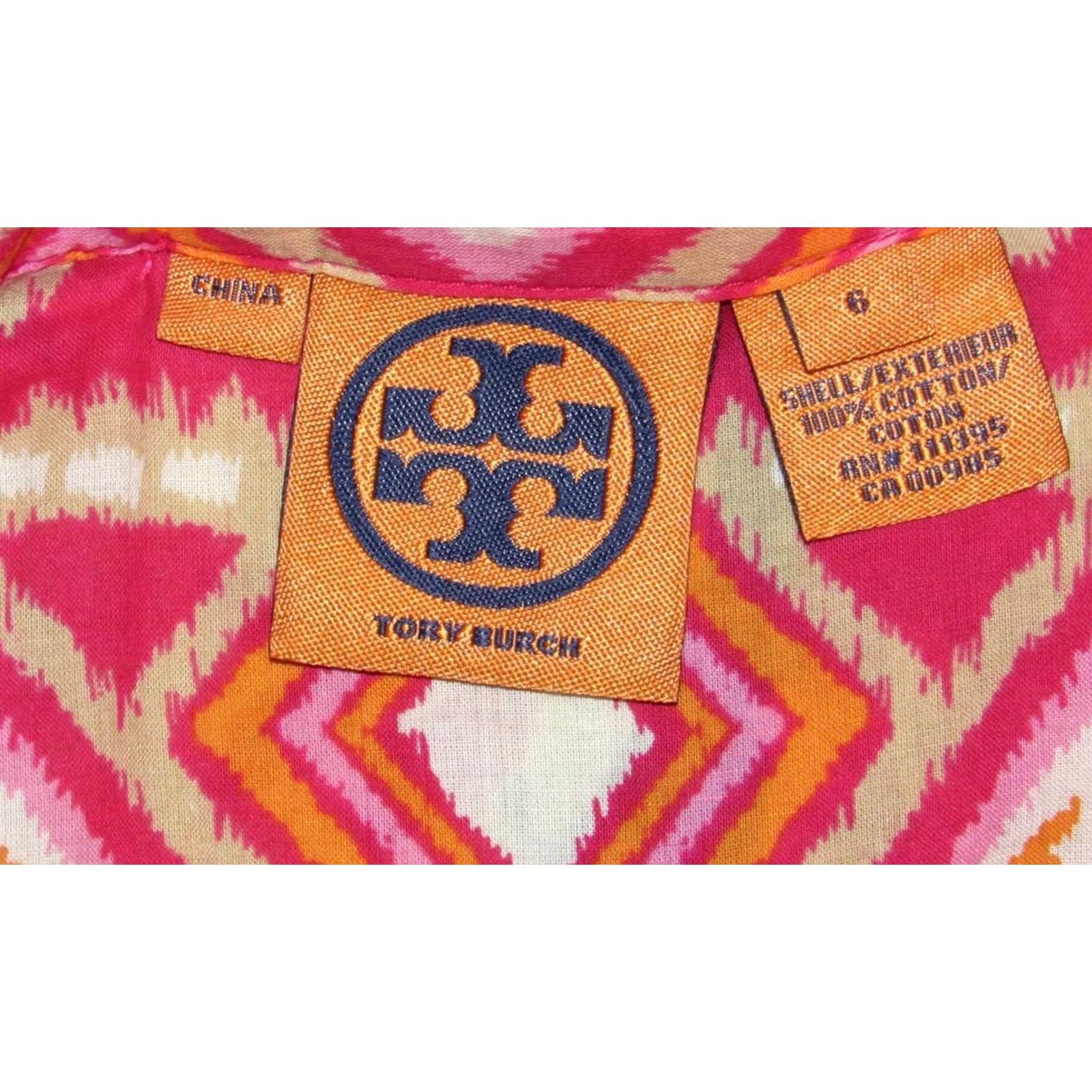 Tory Burch TORY BURCH Pink Cotton Tunic Blouse 6 Size M / US 6-8 / IT 42-44 - 4 Thumbnail