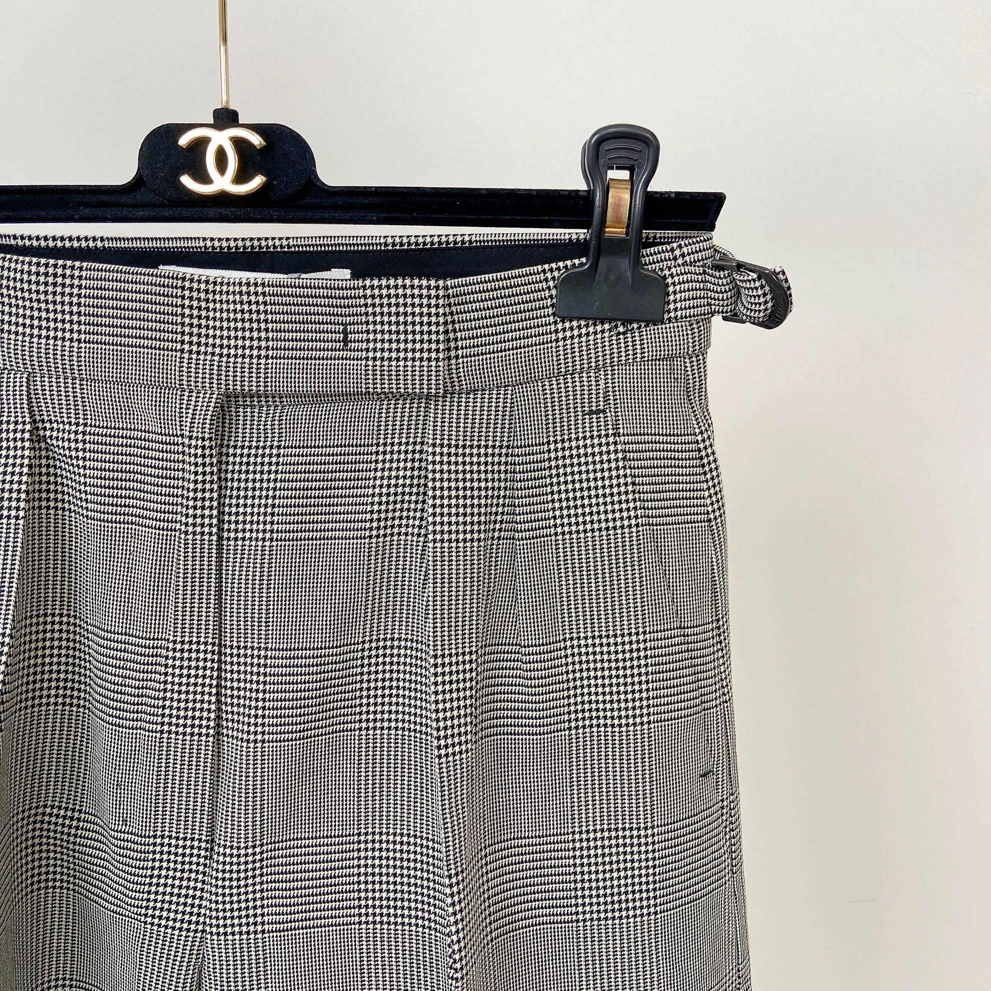 Max Mara Maxmara Gray Check Shorts F36 Size 25" / US 0 / IT 36 - 4 Thumbnail