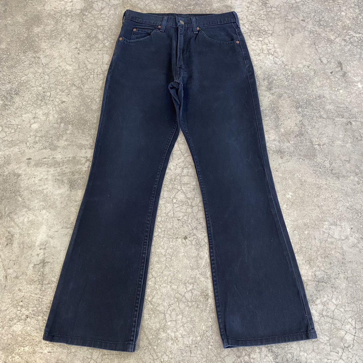Levi's × Vintage Size 28x28.5 Vintage 1996 Levis 517 Black Flared Jeans Size US 28 / EU 44 - 2 Thumbnail