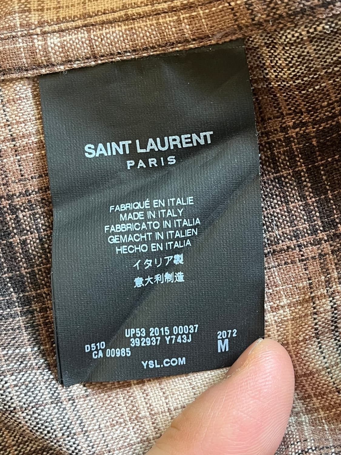 Saint Laurent Paris Saint Laurent 15FW Flannel Western Shirt Size US M / EU 48-50 / 2 - 8 Thumbnail