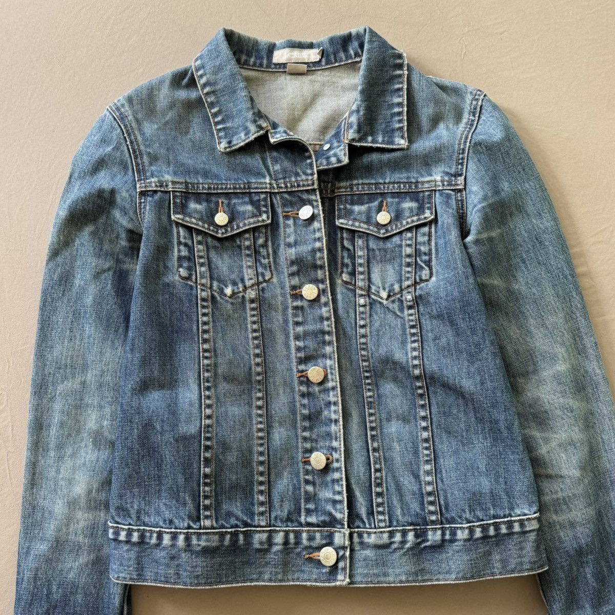 J.Crew J.Crew Classic Distressed Denim Jacket Size US S / EU 44-46 / 1 - 3 Thumbnail