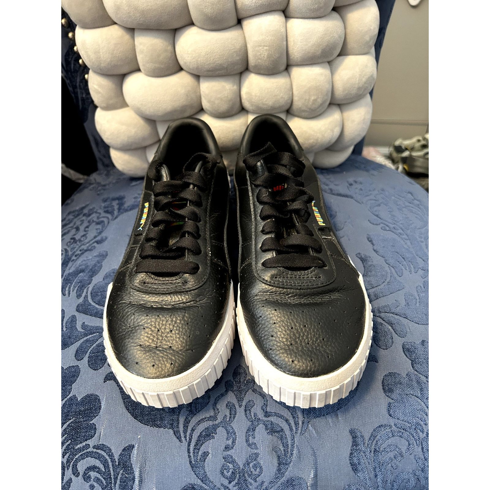 Puma Black Puma Pride Leather Sneakers Size 8.5/EU39 Size US 8.5 / IT 38.5 - 3 Thumbnail