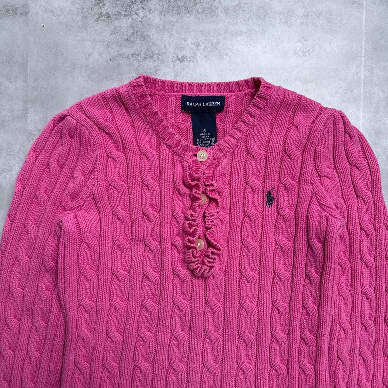 Polo Ralph Lauren Y2K Polo Ralph Lauren Pink Knitted Button Sweater Size M / US 6-8 / IT 42-44 - 6 Thumbnail