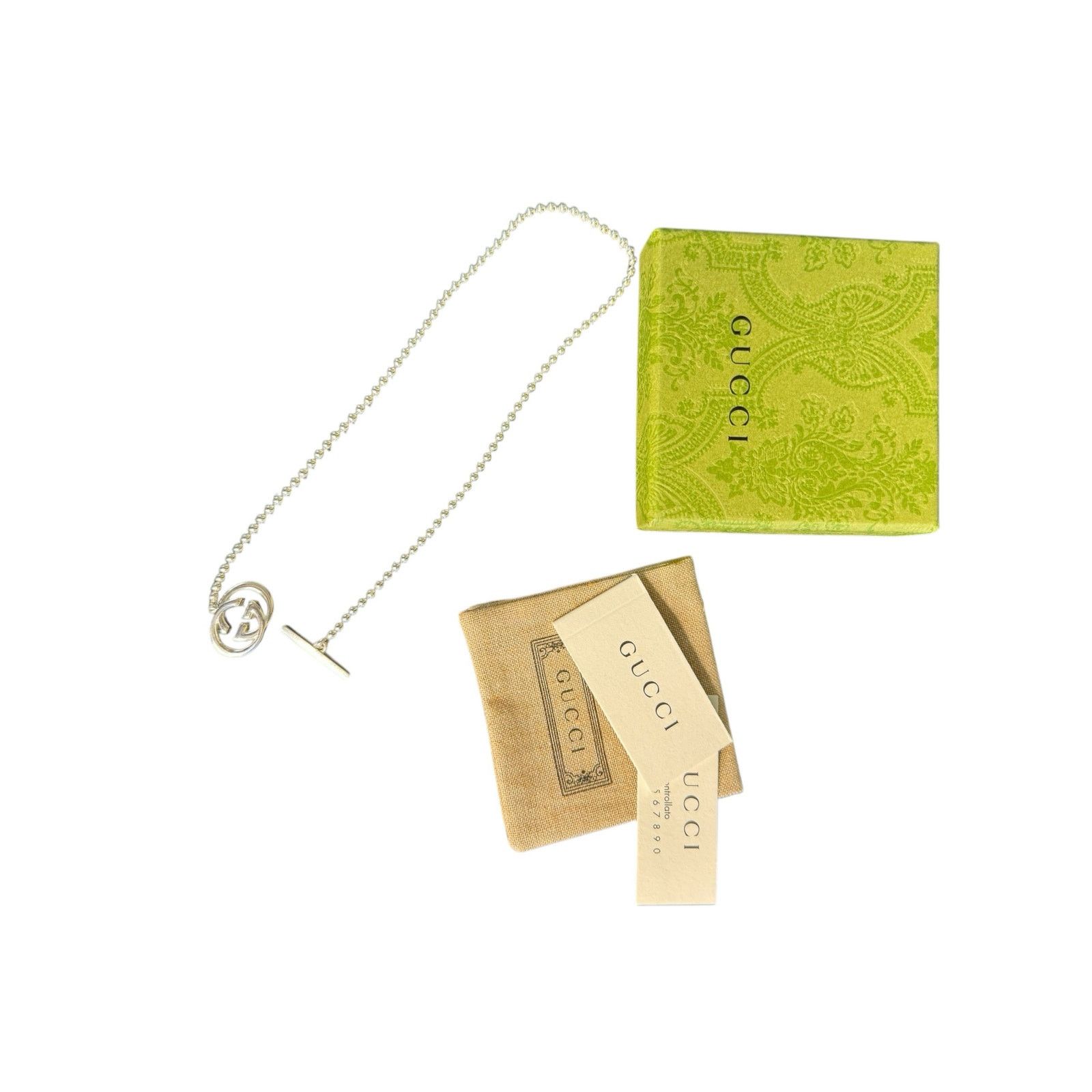Gucci Gucci Sterling Silver Interlocking G Pendant Toggle Necklace Size ONE SIZE - 6 Thumbnail
