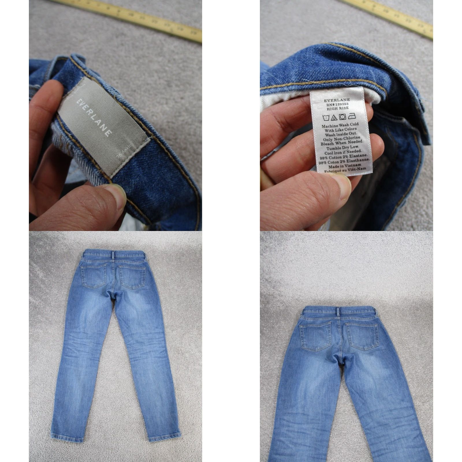 Everlane VINTAGE Everlane Women's Jeans 26 Skinny Ankle Medium Wash Denim Mid Rise Blue 2010s Womens Size 26" / US 2 / IT 38 - 8 Thumbnail