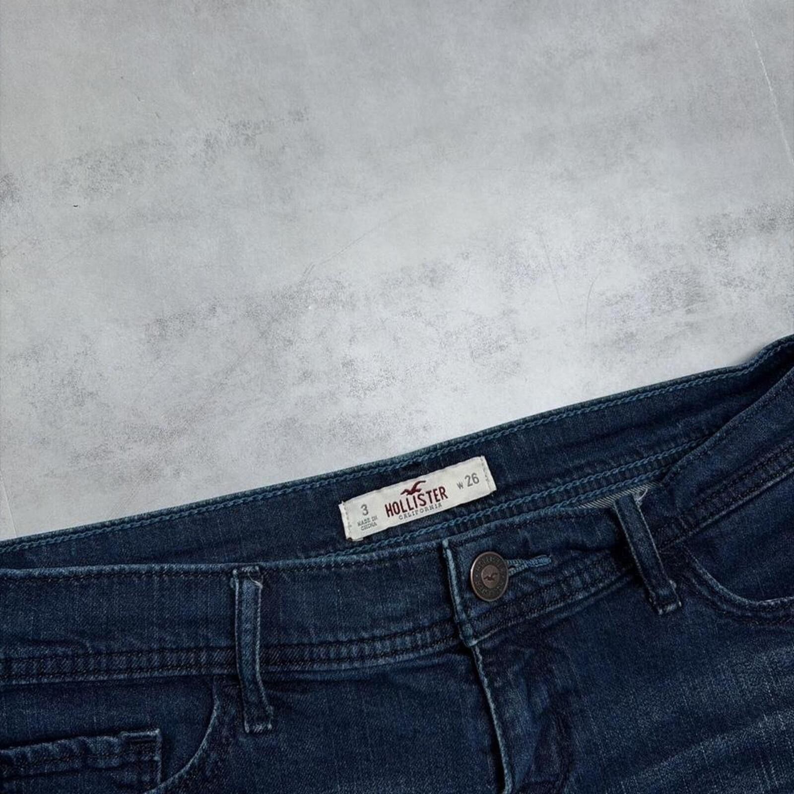 Other Y2K Dark Wash Hollister Surf Grunge Mini Denim Shorts Size 42" / US 20 - 4 Thumbnail
