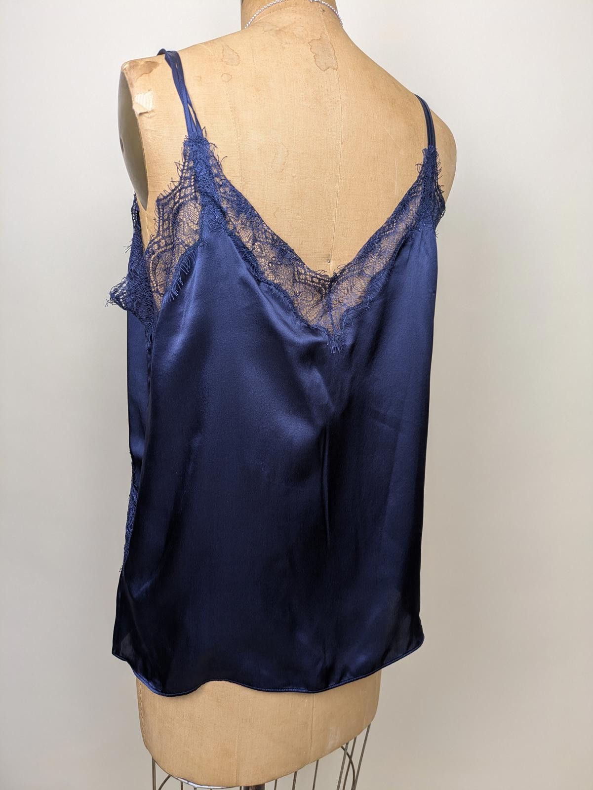 Other midnight blue silk lace cami top Size ONE SIZE - 3 Thumbnail
