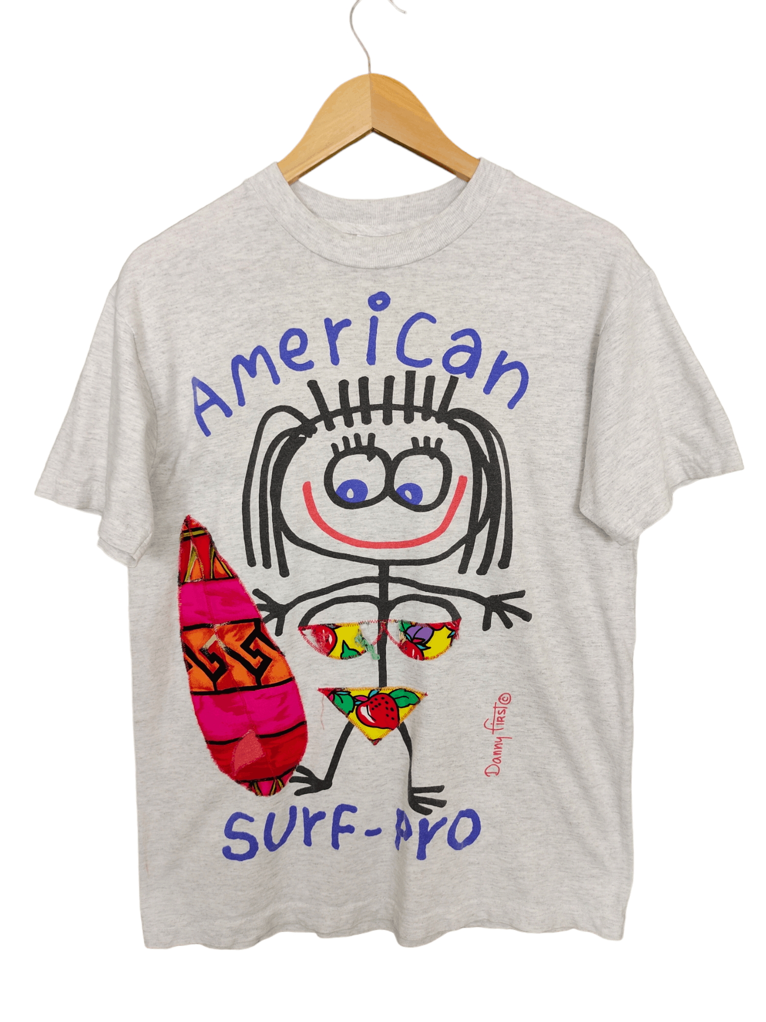 Vintage Vintage 90s Danny First "America Surf-Pro" T Shirt Size US M / EU 48-50 / 2 - 1 Thumbnail