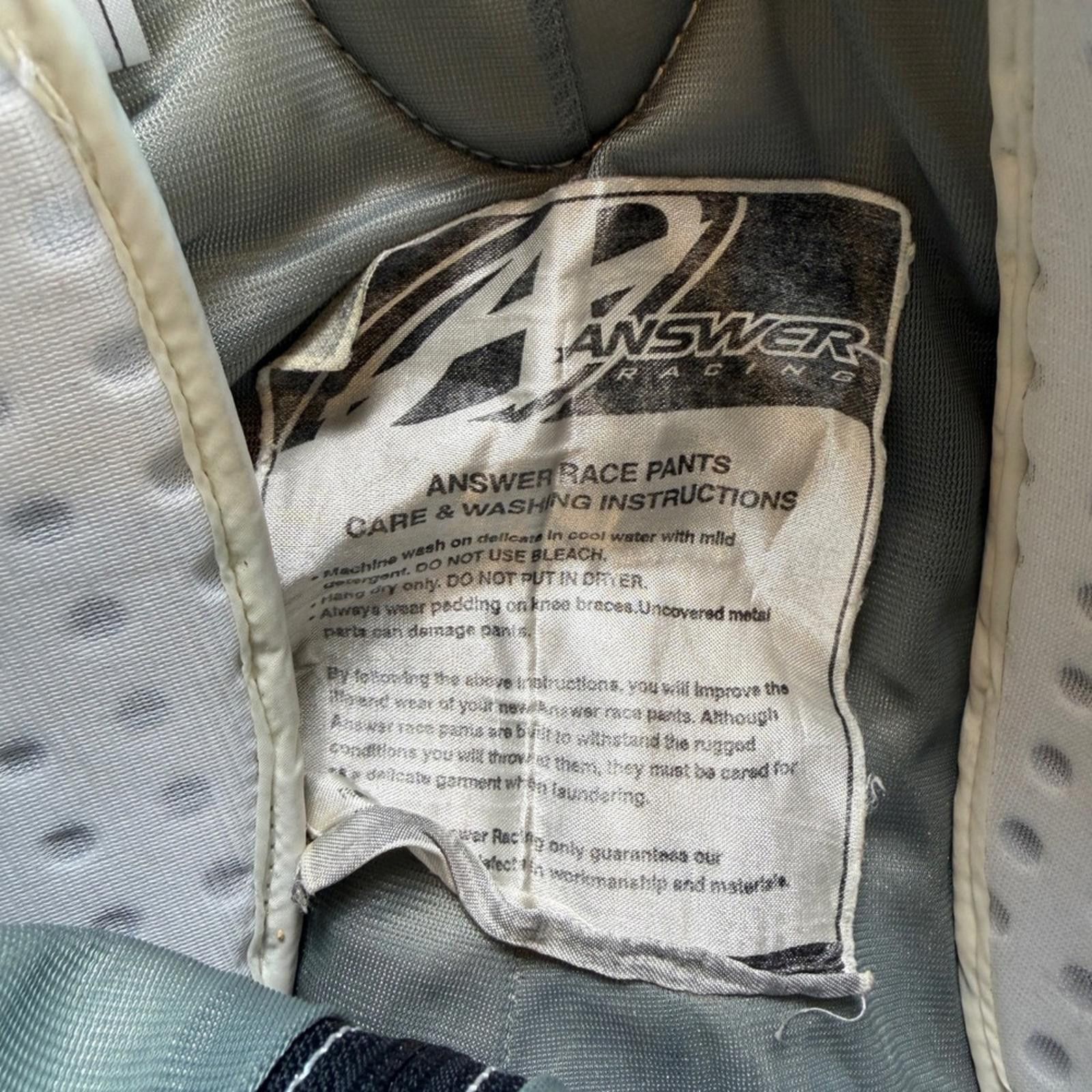 Other Vintage Answer Racing Edge Motocross Pants 30 Mens Dirt Bike Size US 30 / EU 46 - 5 Thumbnail