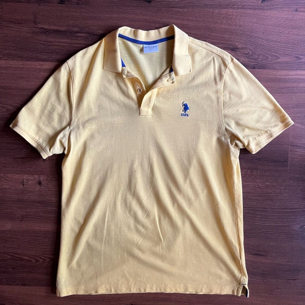 U.S. Polo Assn. Yellow U.S. Polo Assn. Short Sleeve Collar-Neck Shirt Size US L / EU 52-54 / 3 - 1 Thumbnail