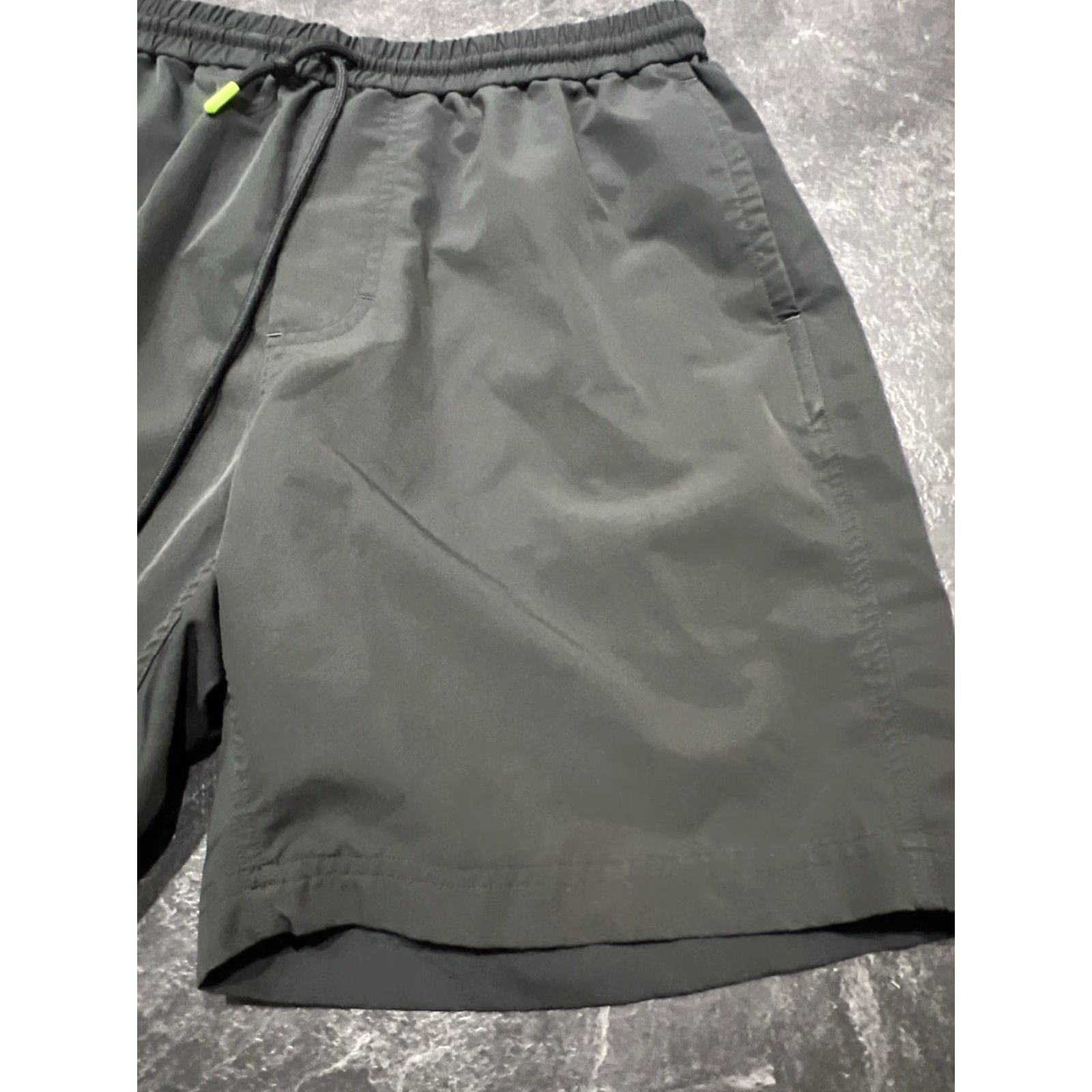 Vintage Googan Swim Trunks Bottom Men M Black Fish Pattern Medium Size US 31 - 3 Thumbnail