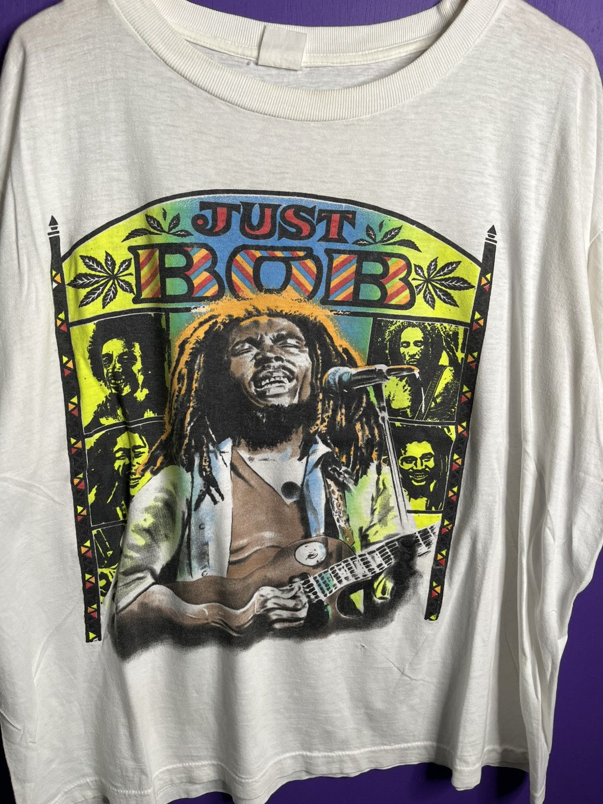Bob Marley × Vintage Vintage 90s Bob Marley just Bob boxy t-shirt Size US XL / EU 56 / 4 - 3 Thumbnail