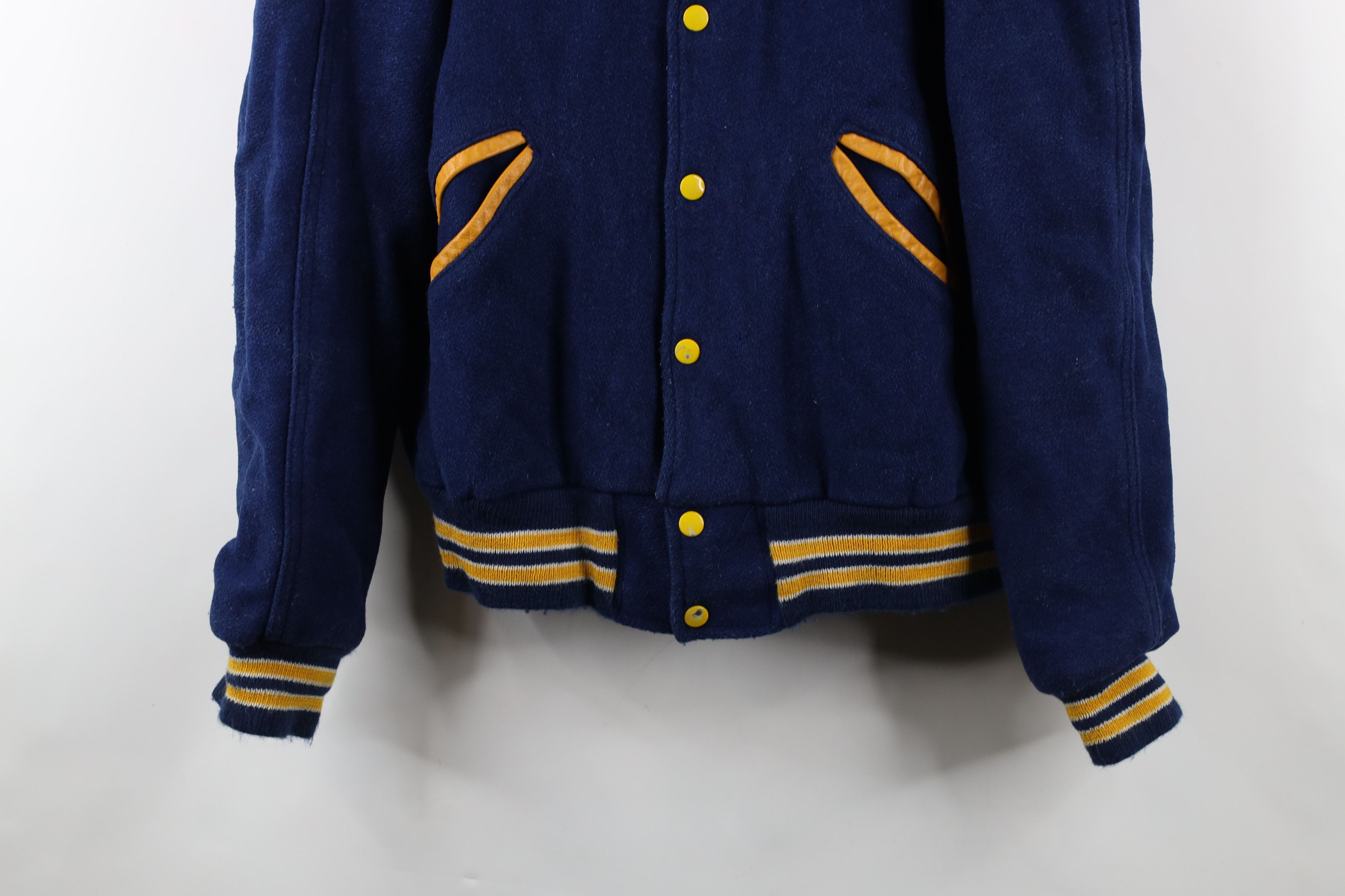 Vintage Vintage 70s Streetwear Wool ACS Athens Greece Varsity Jacket Size US XL / EU 56 / 4 - 3 Thumbnail