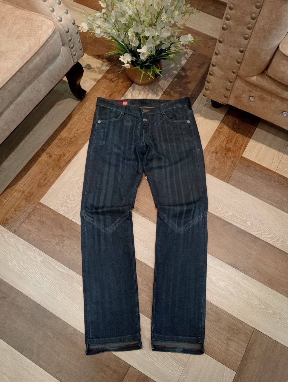 MARITHE FRANCOIS GIRBAUD JAPAN BLUE STRETCH DENIM JEANS