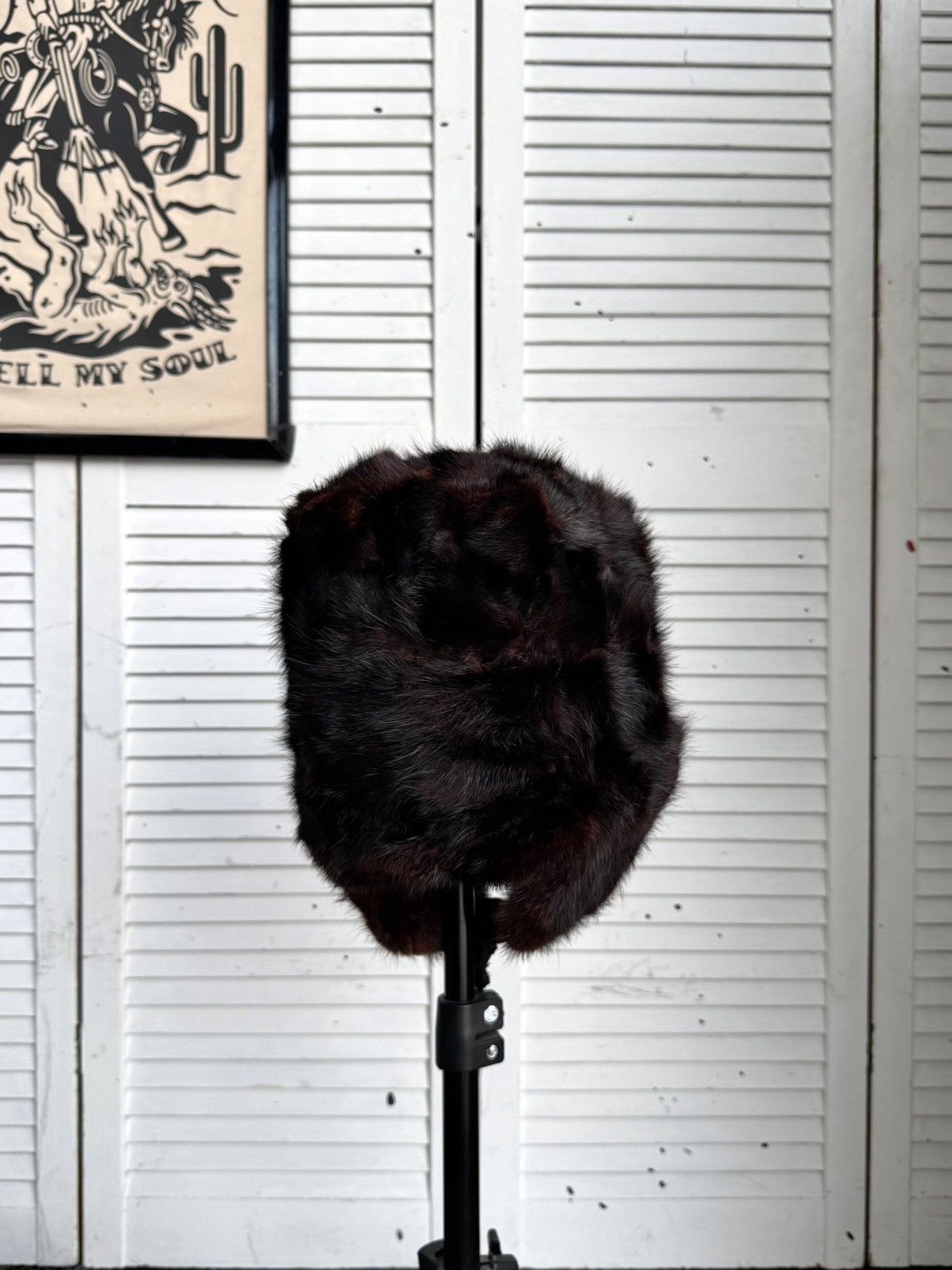 Vintage Vintage 1970s Burgundy Mink Fur Ushanka Trapper Hat Sheen Size ONE SIZE - 9 Thumbnail