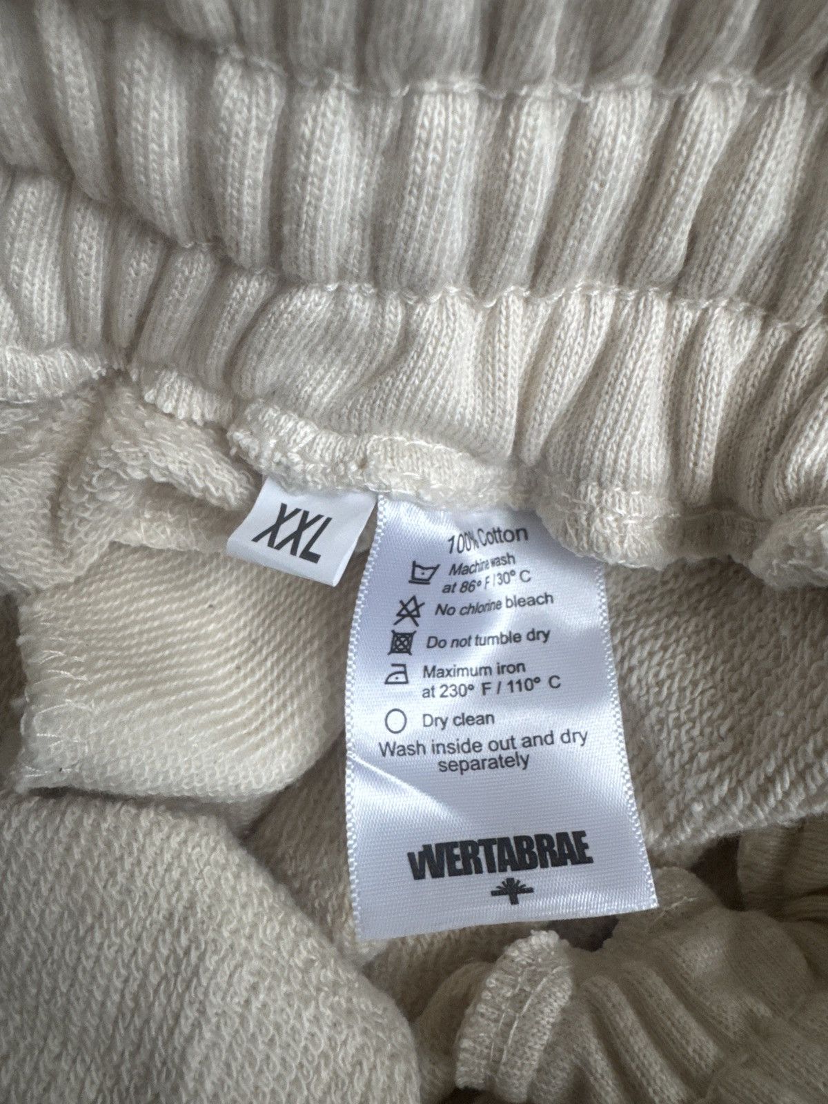 Vertabrae VERTABRAE Straight Leg Sweatpants In Cream Size XXL Size US 36 / EU 52 - 5 Thumbnail