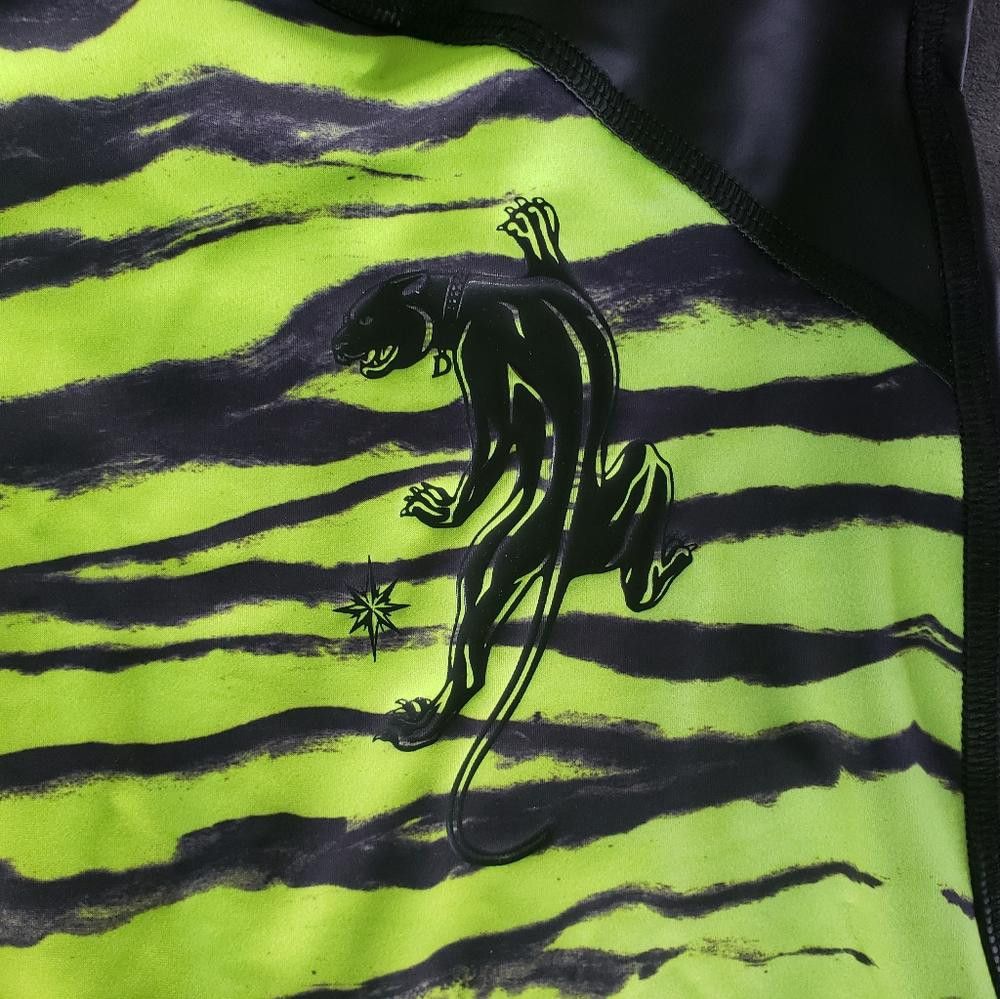 Designer Lime Tiger DUNDAS Full Length Cat Bodysuit Size 28" / US 6 / IT 42 - 3 Thumbnail