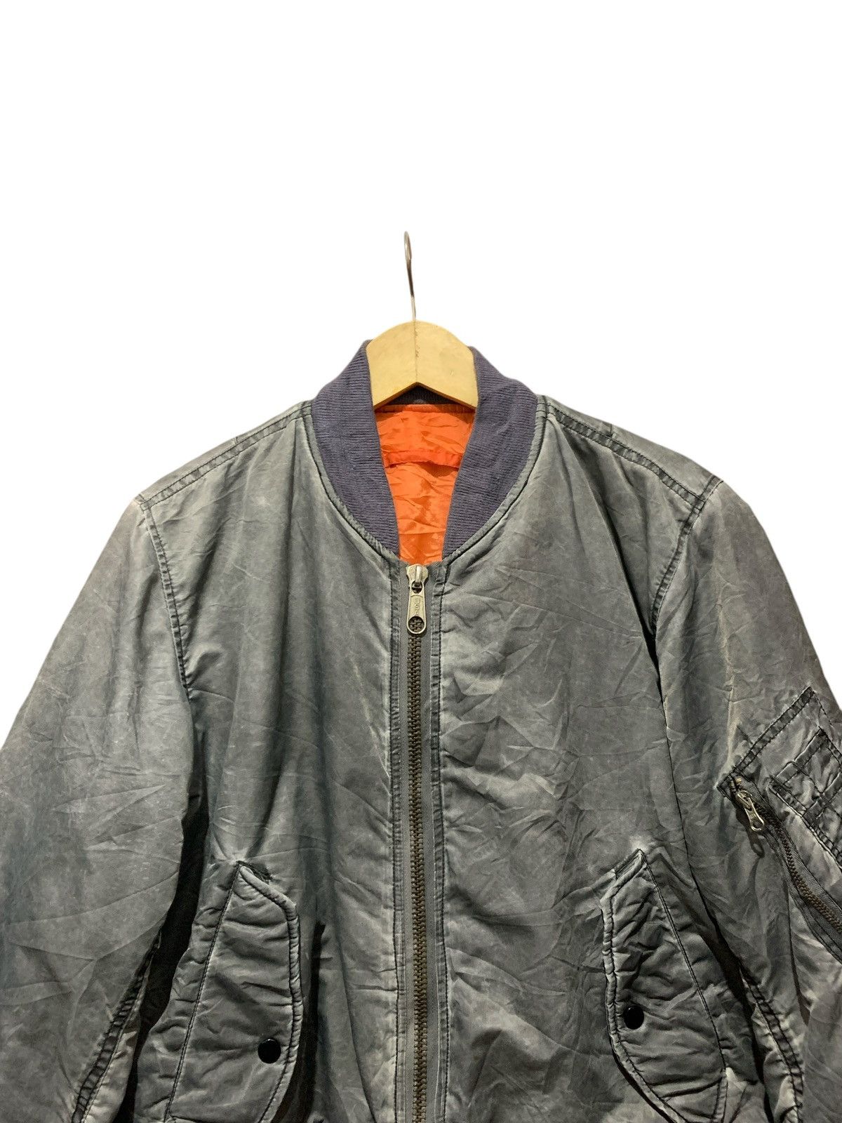 Vintage Vintage Sun Faded U.S Air Force Flight Ma1 Bomber Jacket Size US L / EU 52-54 / 3 - 2 Thumbnail