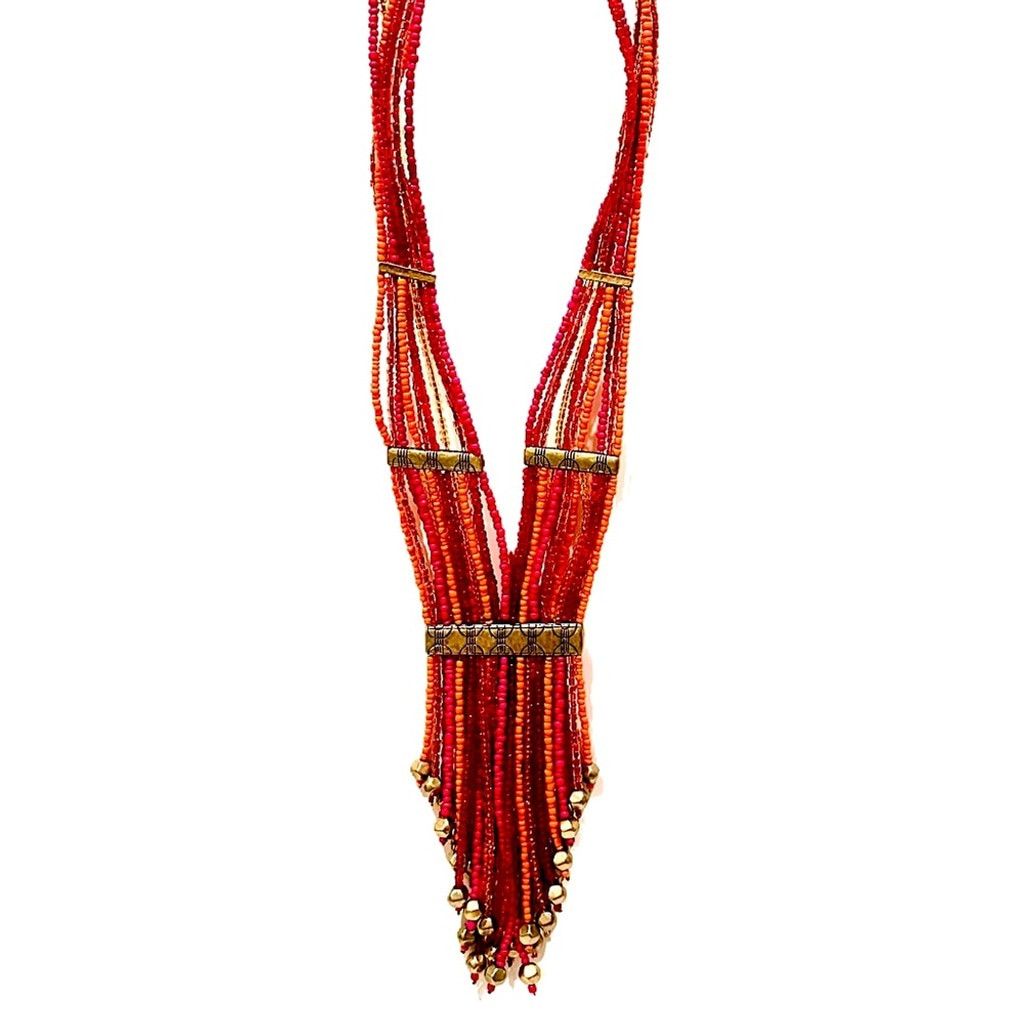 Chicos CHICO’S Pink & Orange Beaded Statement NWT Size ONE SIZE - 4 Thumbnail