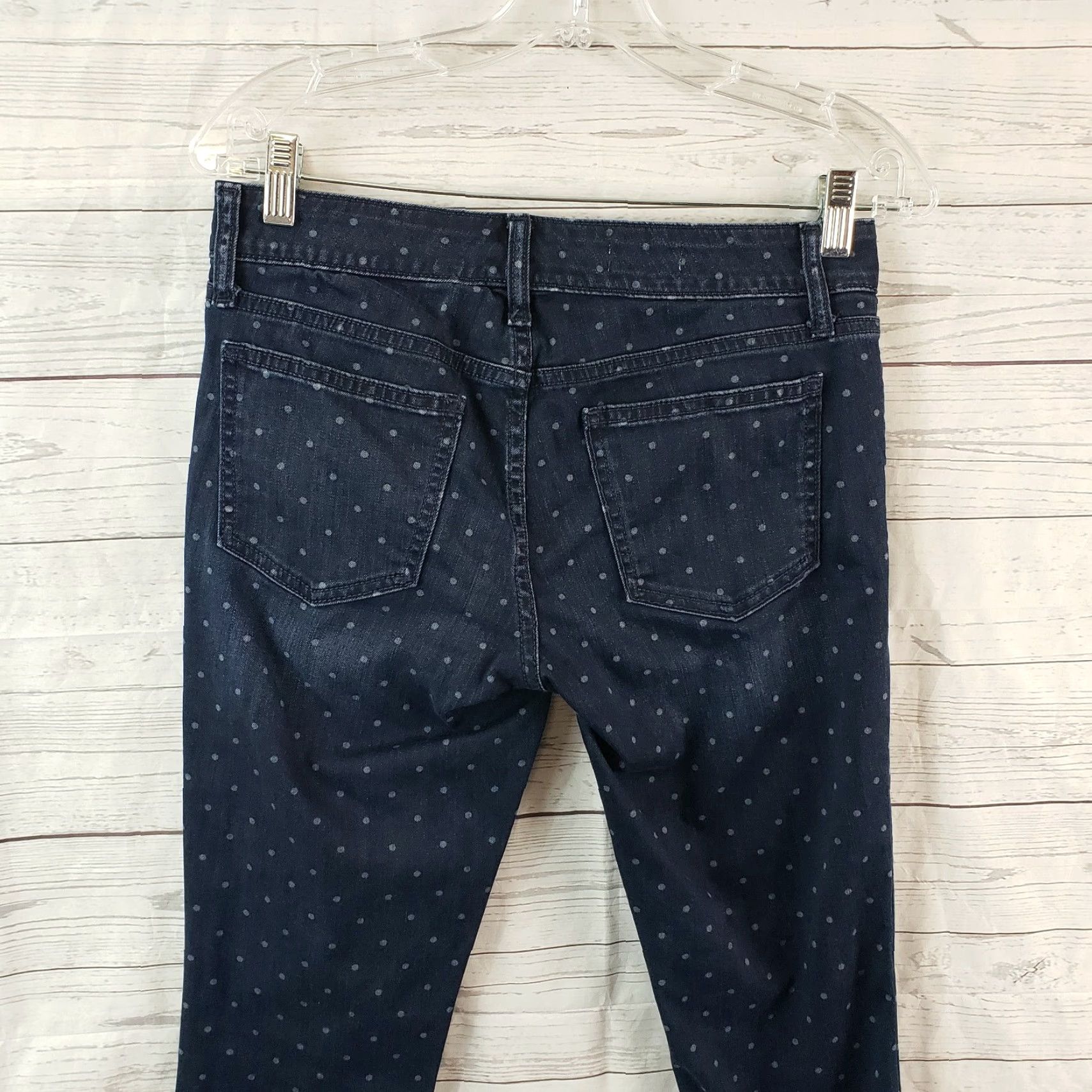 Gap Gap Womens Always Skinny Jeans Sz 25 Blue Dark Wash Polka Dots Low Rise Jeans Womens 25 Blue Dark Wash Polka Dot Skinny Size 42" / US 20 - 4 Thumbnail