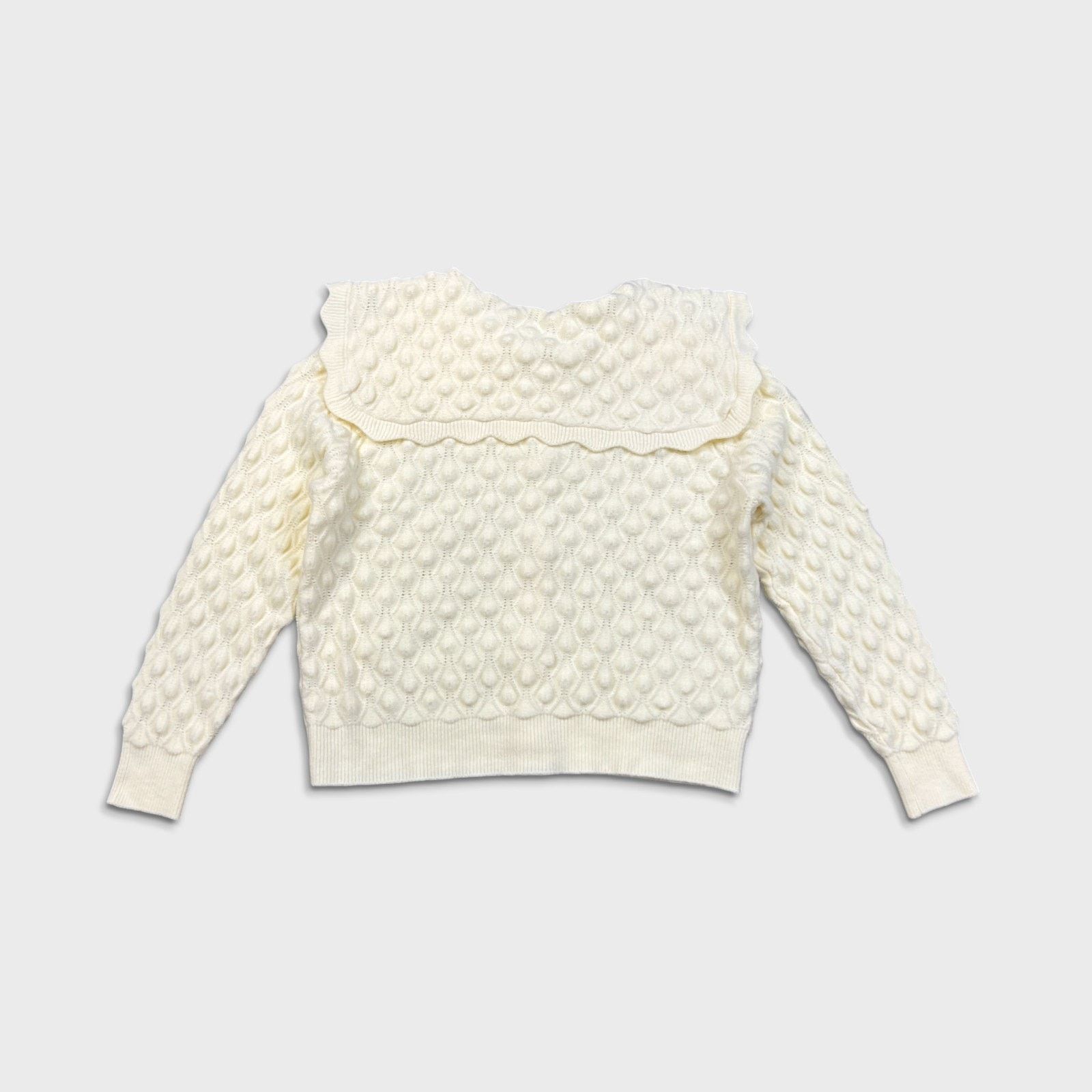 Vintage Vintage 90s Ivory Bobble Knit Cardigan Pearl Button Sweater Size S / US 4 / IT 40 - 6 Thumbnail