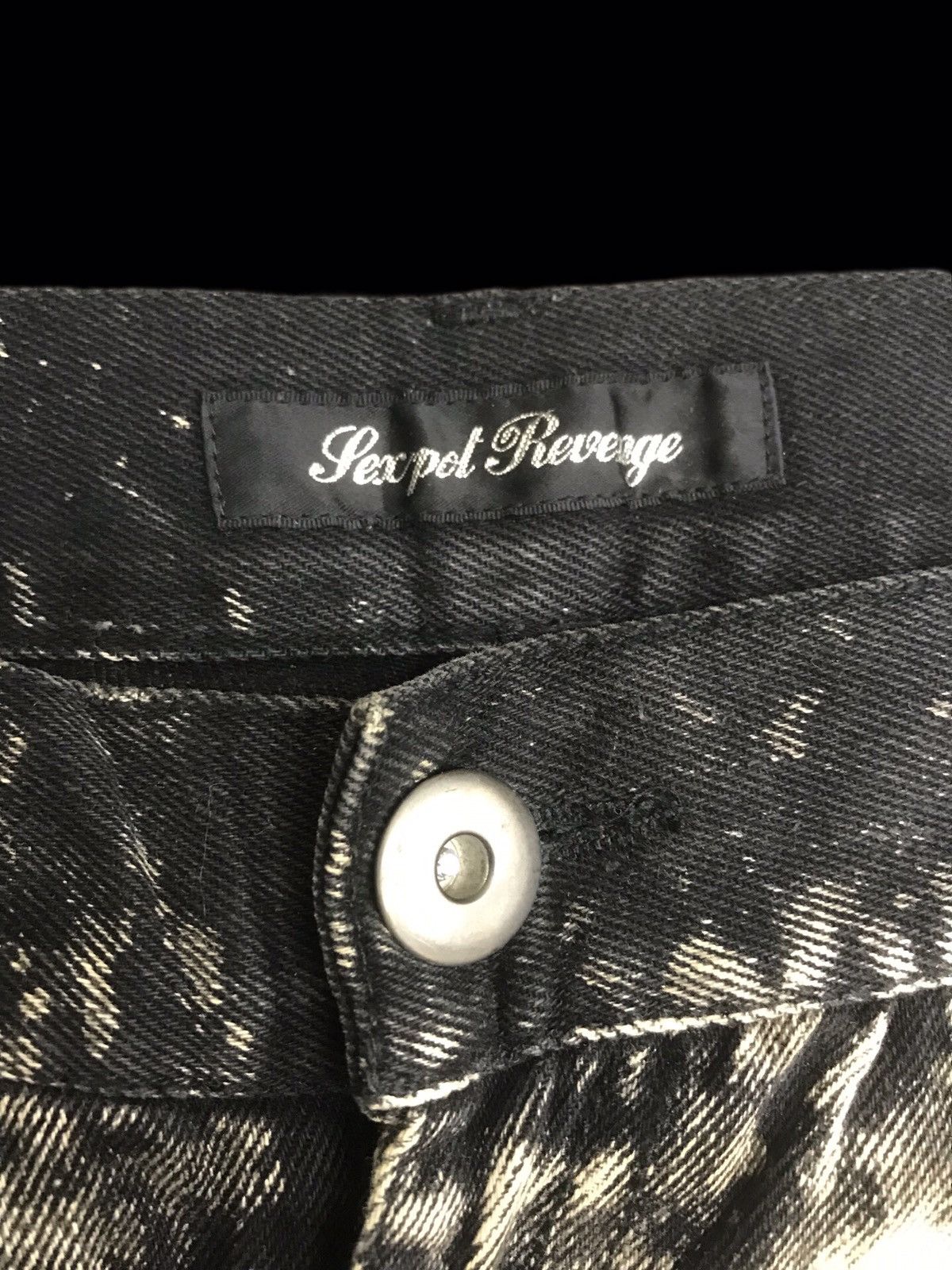 Japanese Brand 💥PUNK💥SEX POT REVENGE Japan Heavy Distressed Denim F206 Size US 35 - 8 Thumbnail