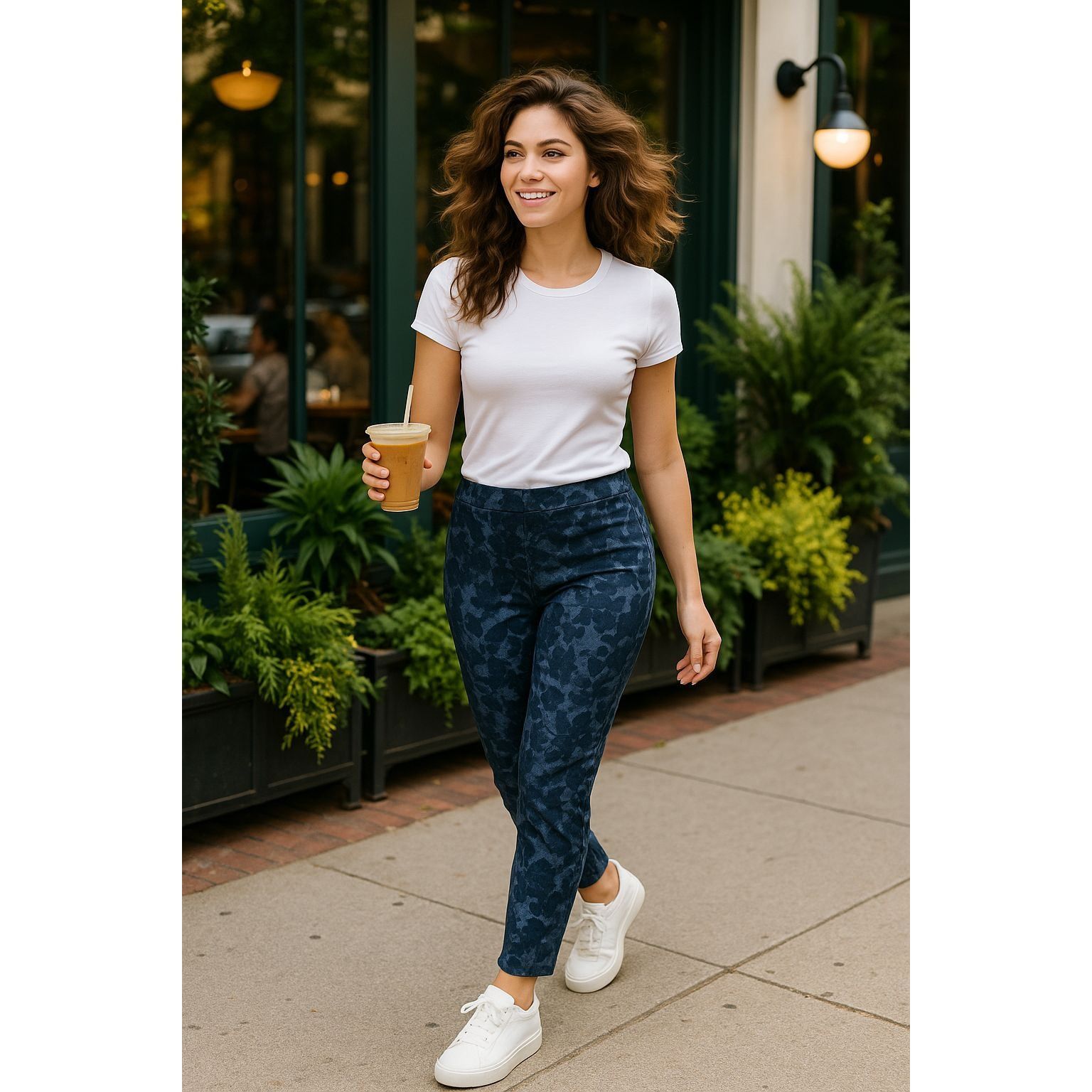 Other 7th Avenue Design Studio LG Floral Print Blue Tapered Sleek Size 30" / US 8 / IT 44 - 1 Thumbnail