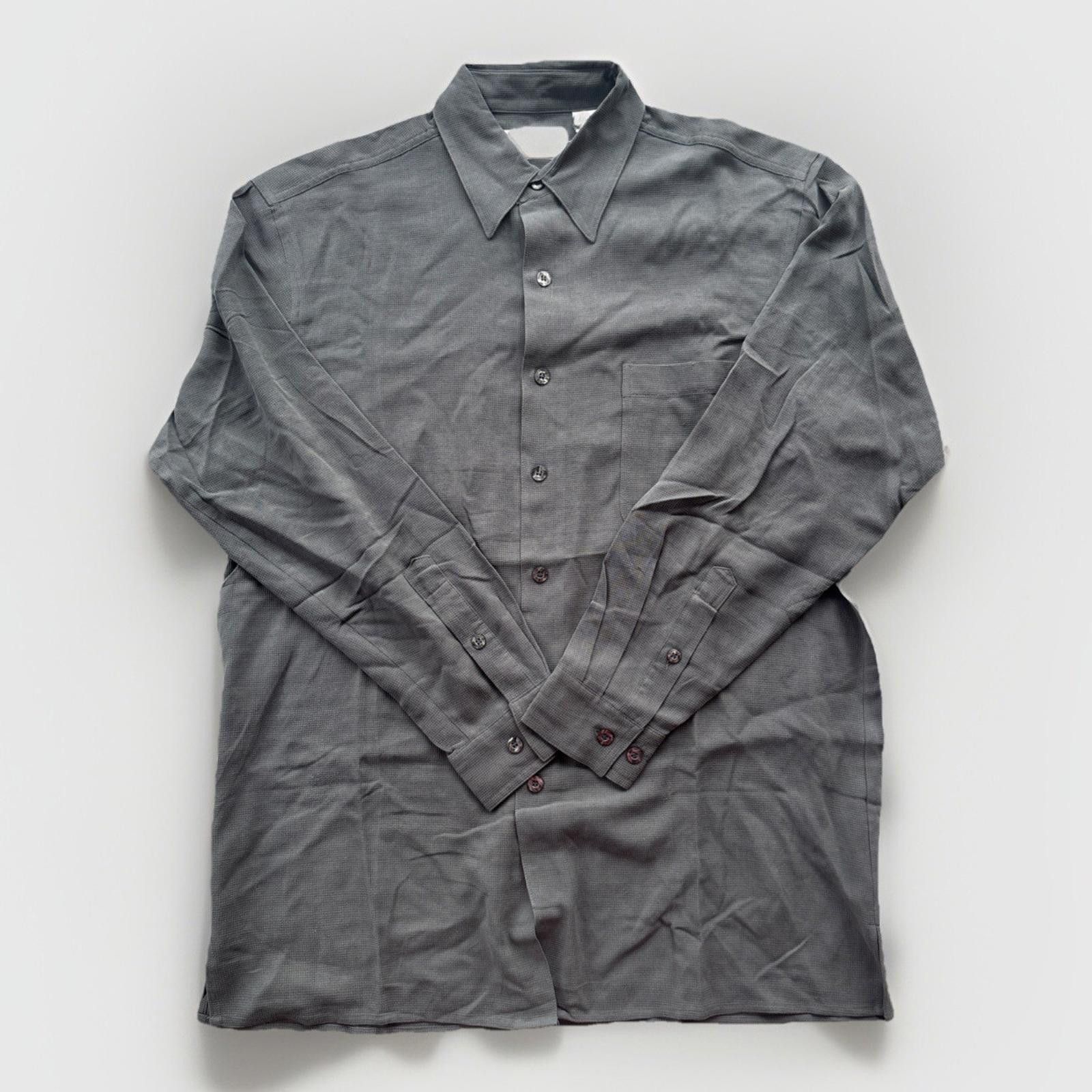 Bill Blass Bill Bass NEW NWOT Silk Shirt Men's L Green Button Down VTG Size US L / EU 52-54 / 3 - 1 Thumbnail
