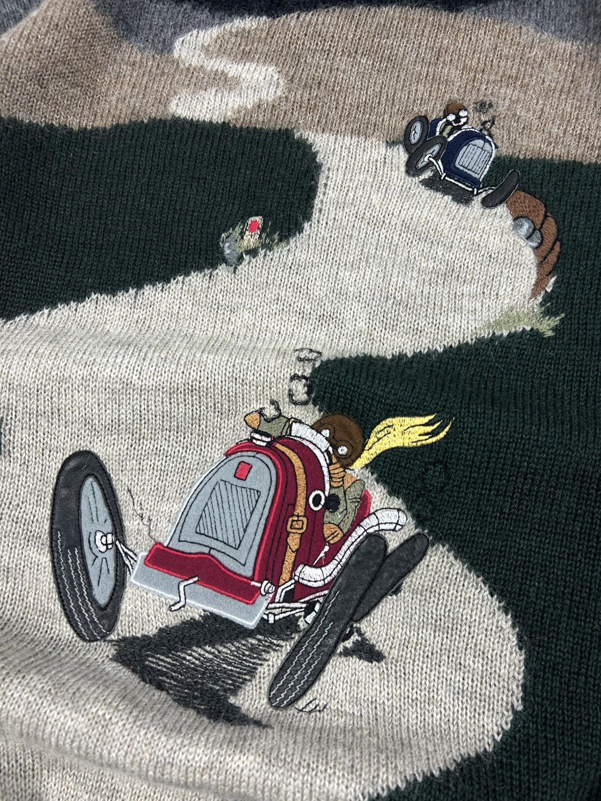 Iceberg rare Iceberg 90s Cartoon Racing Wool Sweater Vintage Italy Size US L / EU 52-54 / 3 - 9 Thumbnail