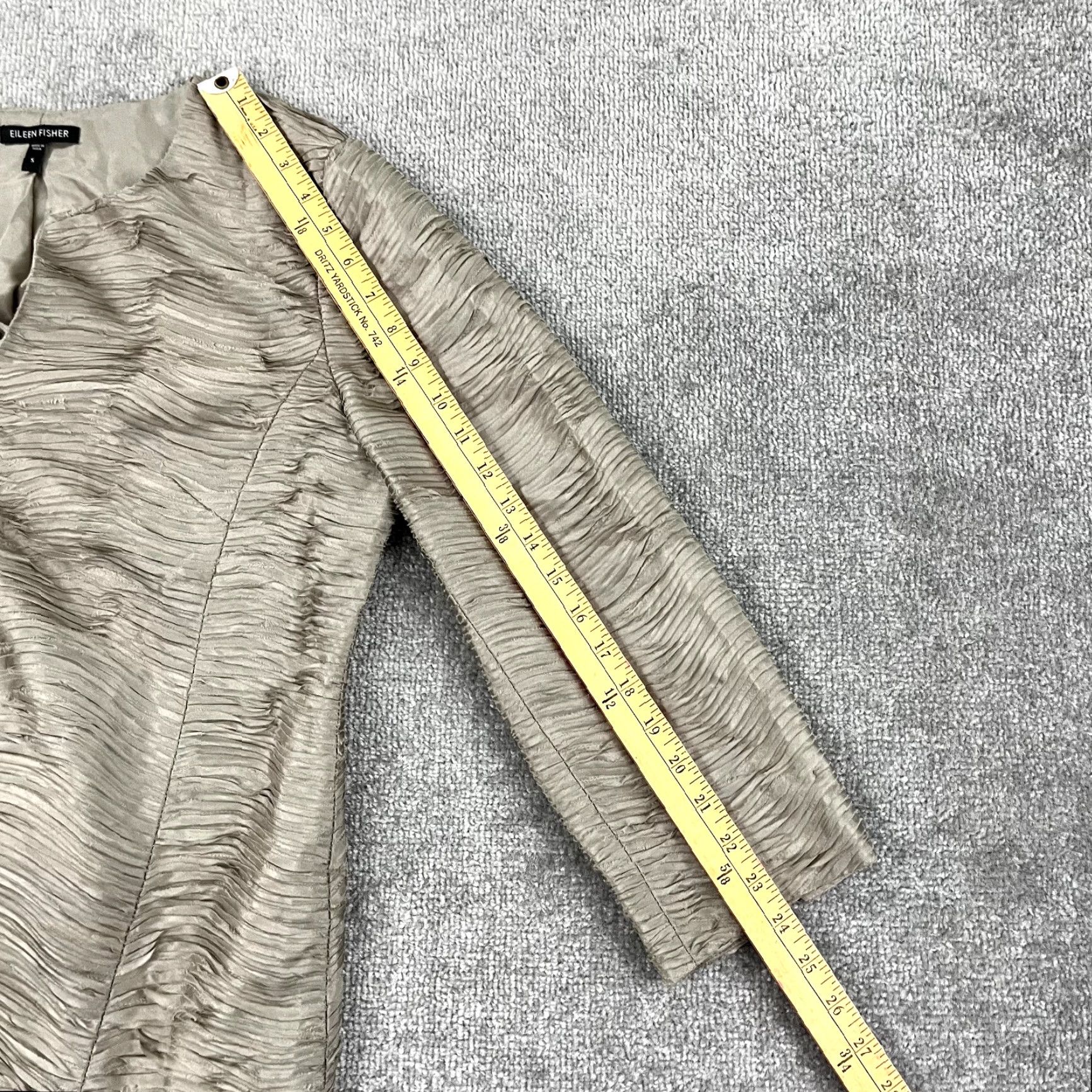 Eileen Fisher VINTAGE EILEEN FISHER Silk Blouse Women Small Brown Crew Neck Long Sleeve Casual Top Size S / US 4 / IT 40 - 6 Thumbnail
