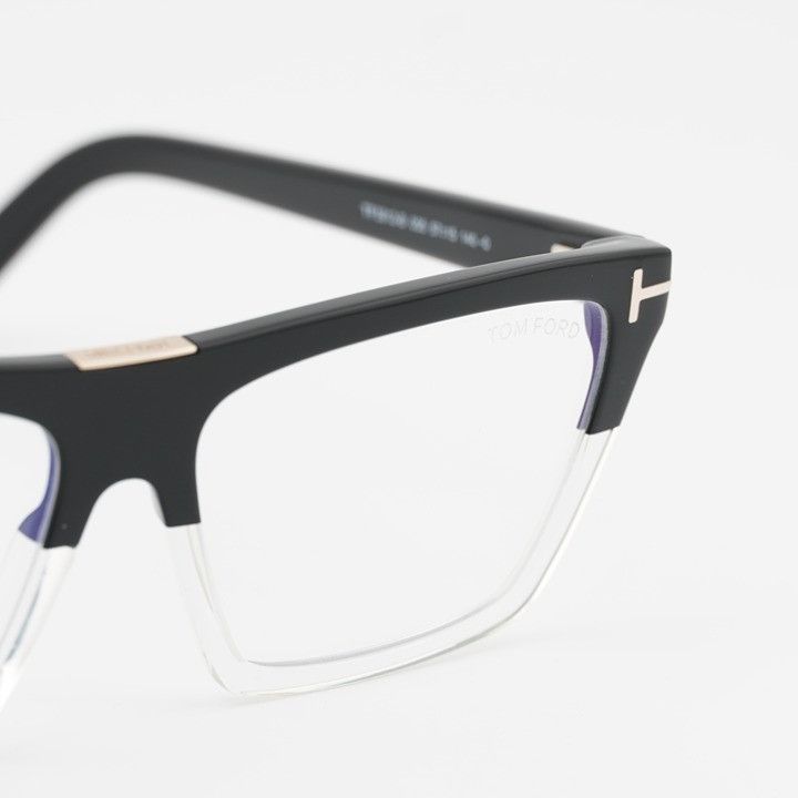 Tom Ford Tom Ford FT5912-B 005 Eyeglasses Black 57mm Rectangle Frame Size ONE SIZE - 8 Thumbnail