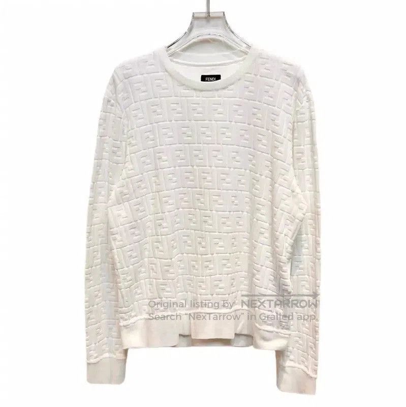 Fendi Fendi Cream Cotton Blend Women's Sweatshirt . Size XL / US 12-14 / IT 48-50 - 1 Thumbnail